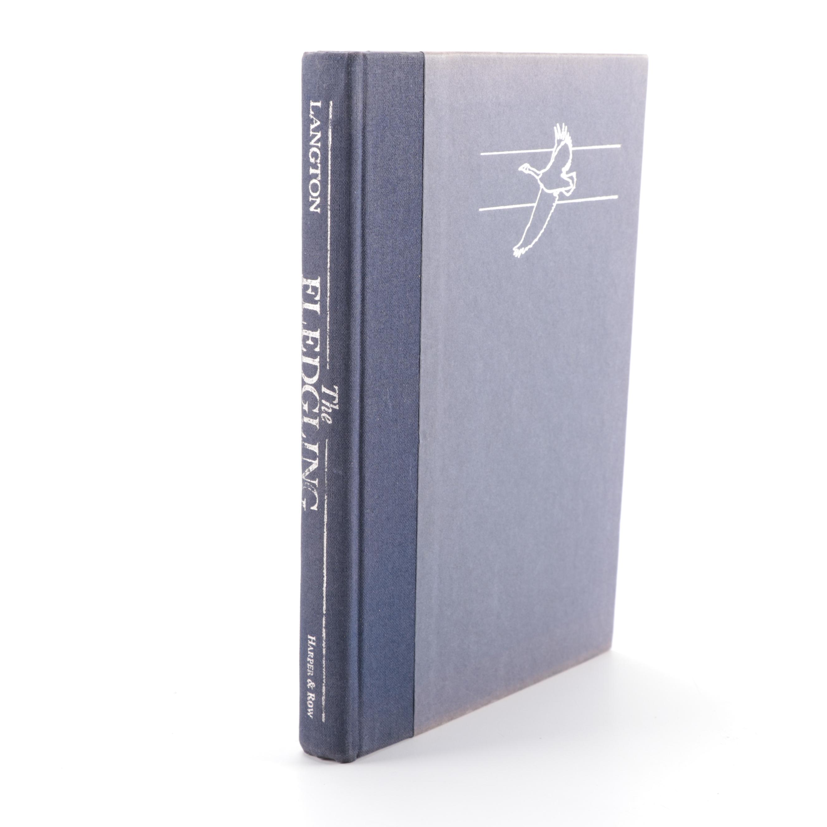 Signed with Drawing "The Fledgling" and "The Time Bike" by Jane Langton