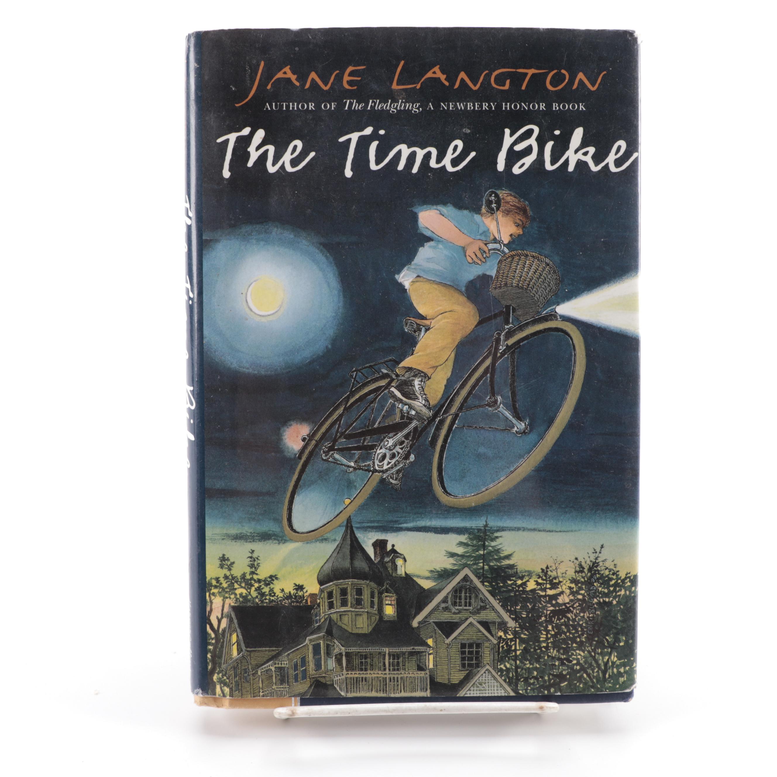 Signed with Drawing "The Fledgling" and "The Time Bike" by Jane Langton
