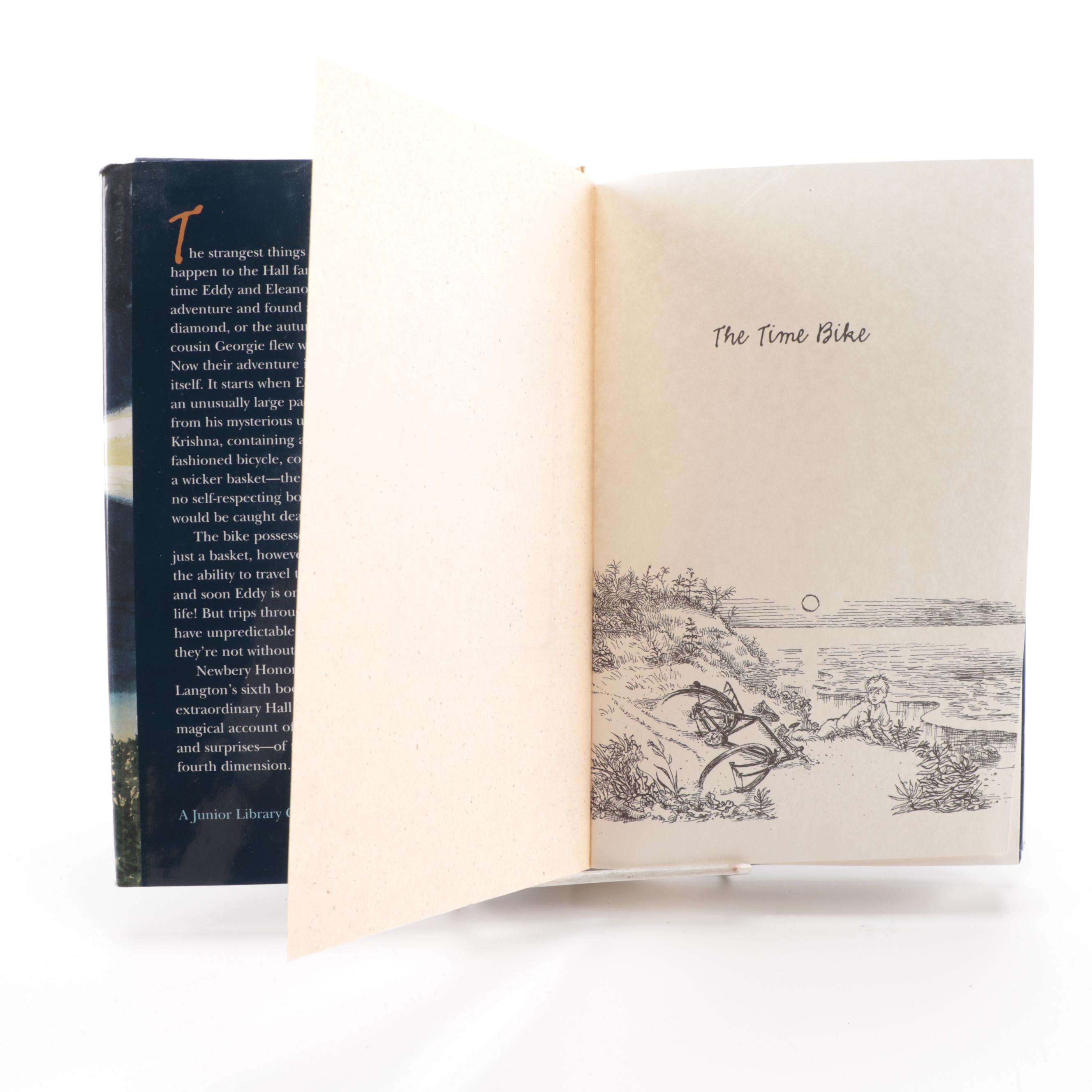 Signed with Drawing "The Fledgling" and "The Time Bike" by Jane Langton