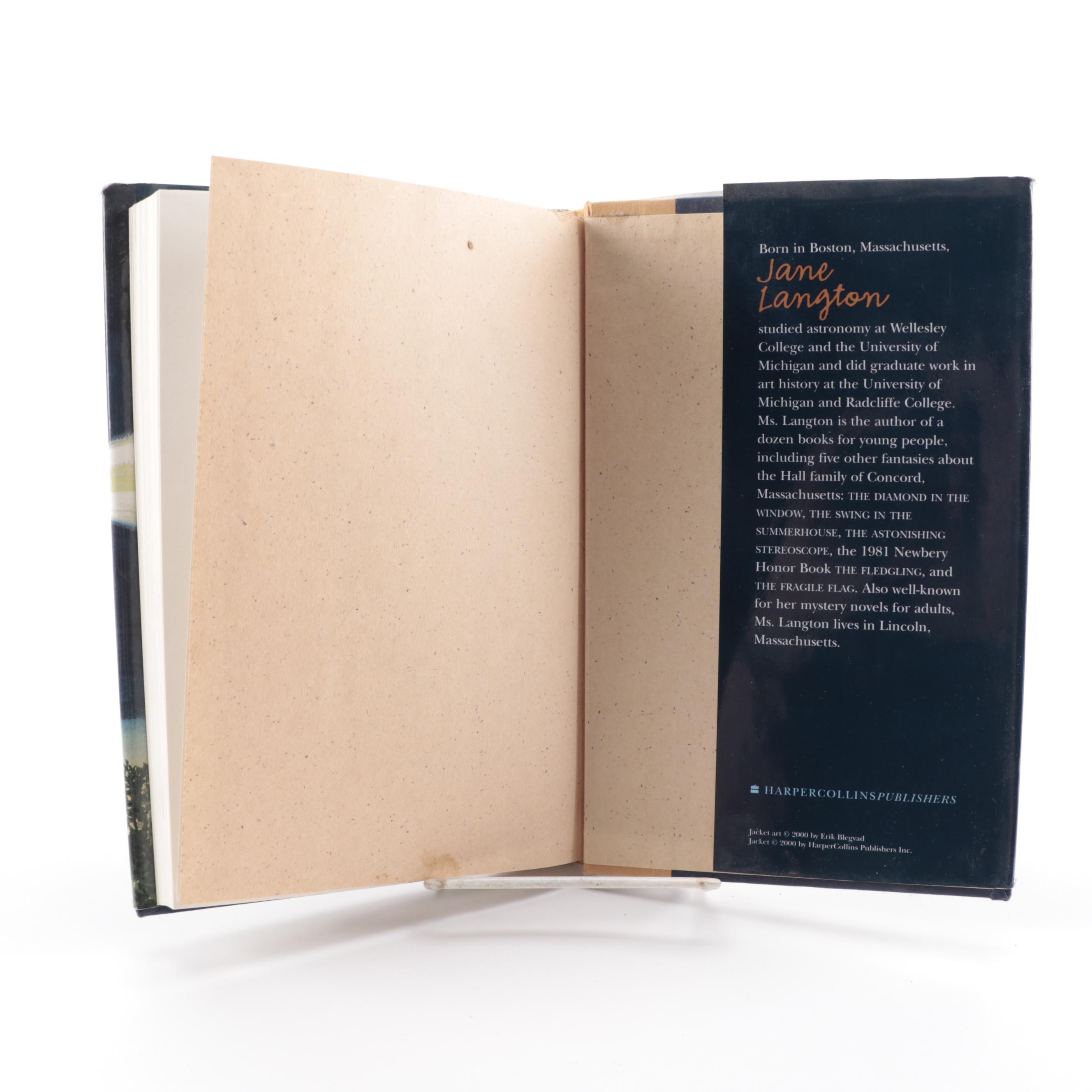 Signed with Drawing "The Fledgling" and "The Time Bike" by Jane Langton