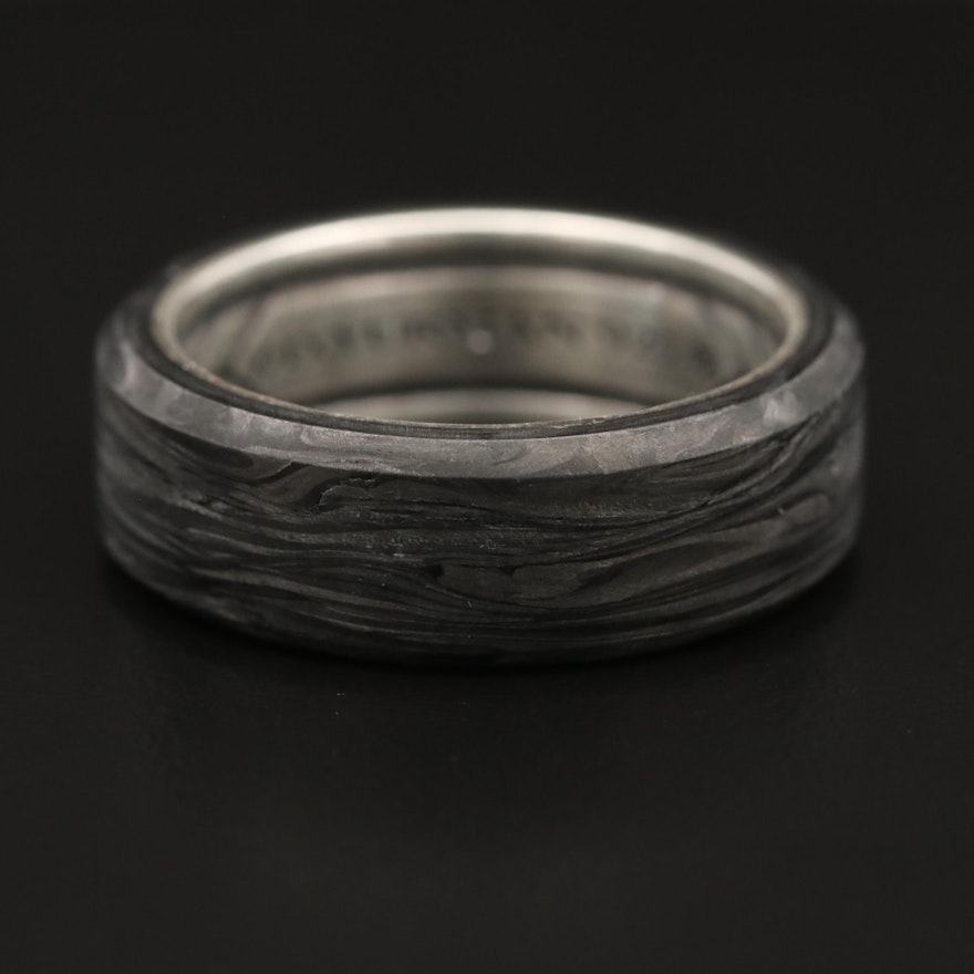 David Yurman Forged Carbon and Sterling Band