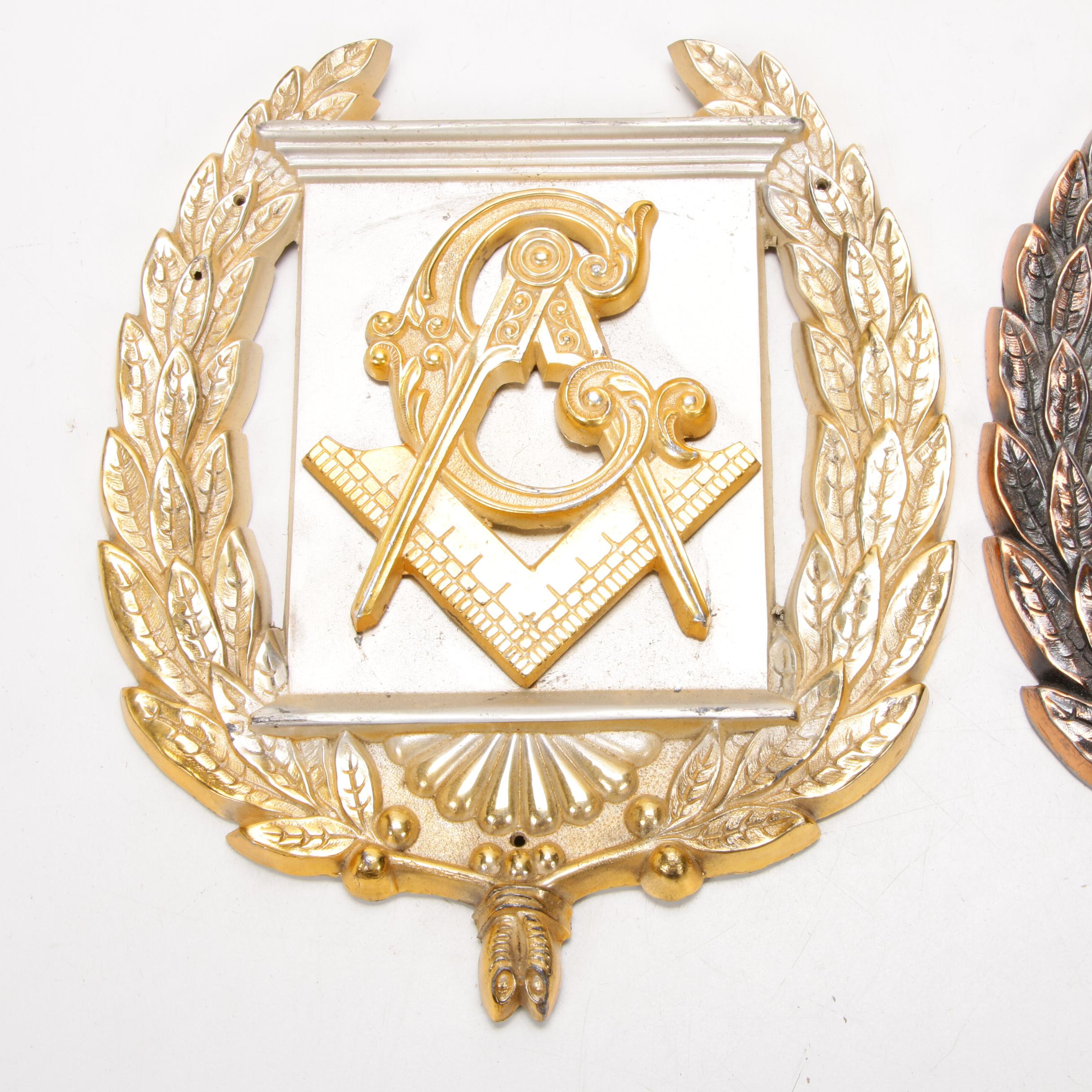 Masonic and Shriner Metal Grave Markers