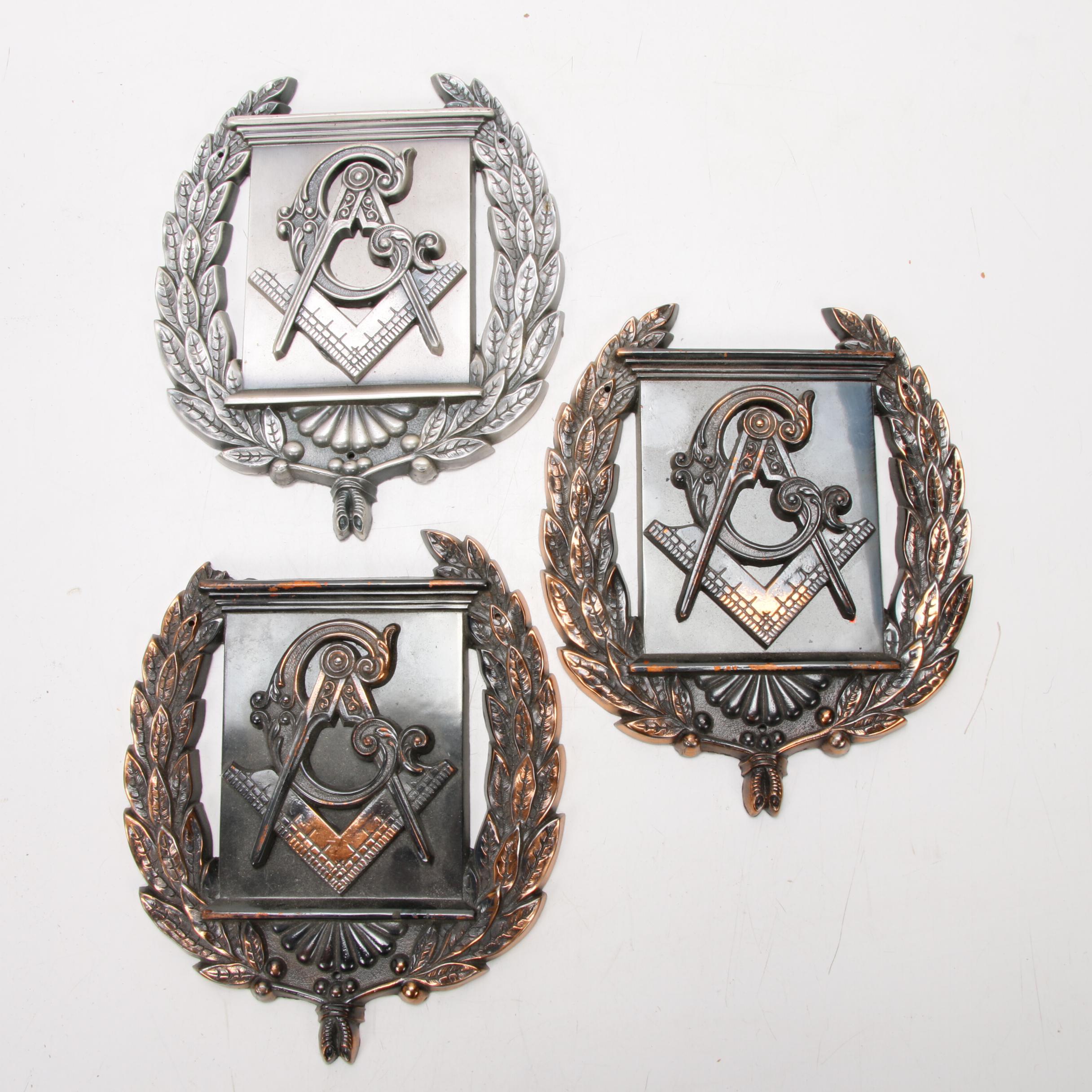 Masonic and Shriner Metal Grave Markers