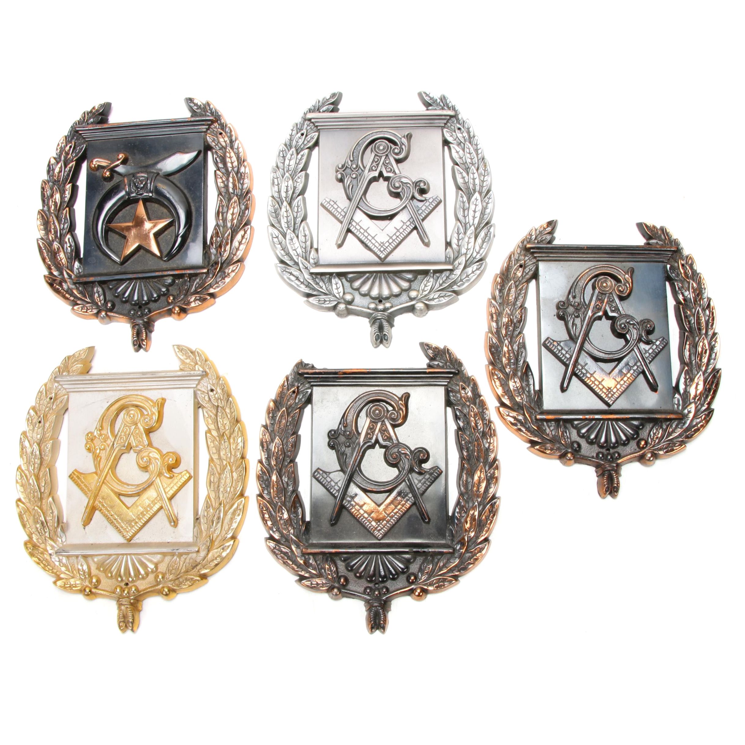 Masonic and Shriner Metal Grave Markers