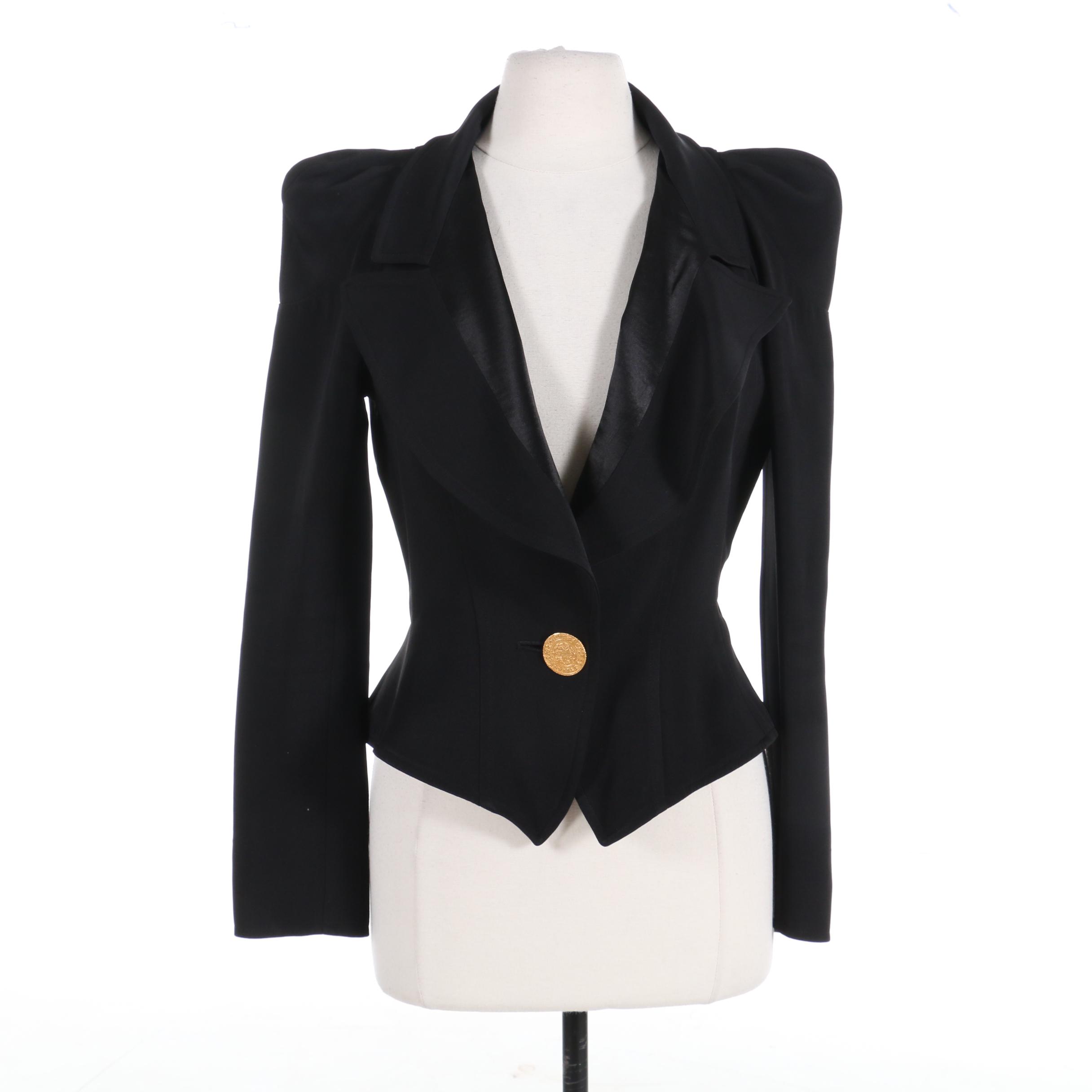 Christian Lacroix of Paris Jacket with Faux Antique Coin Button, 1980s Vintage