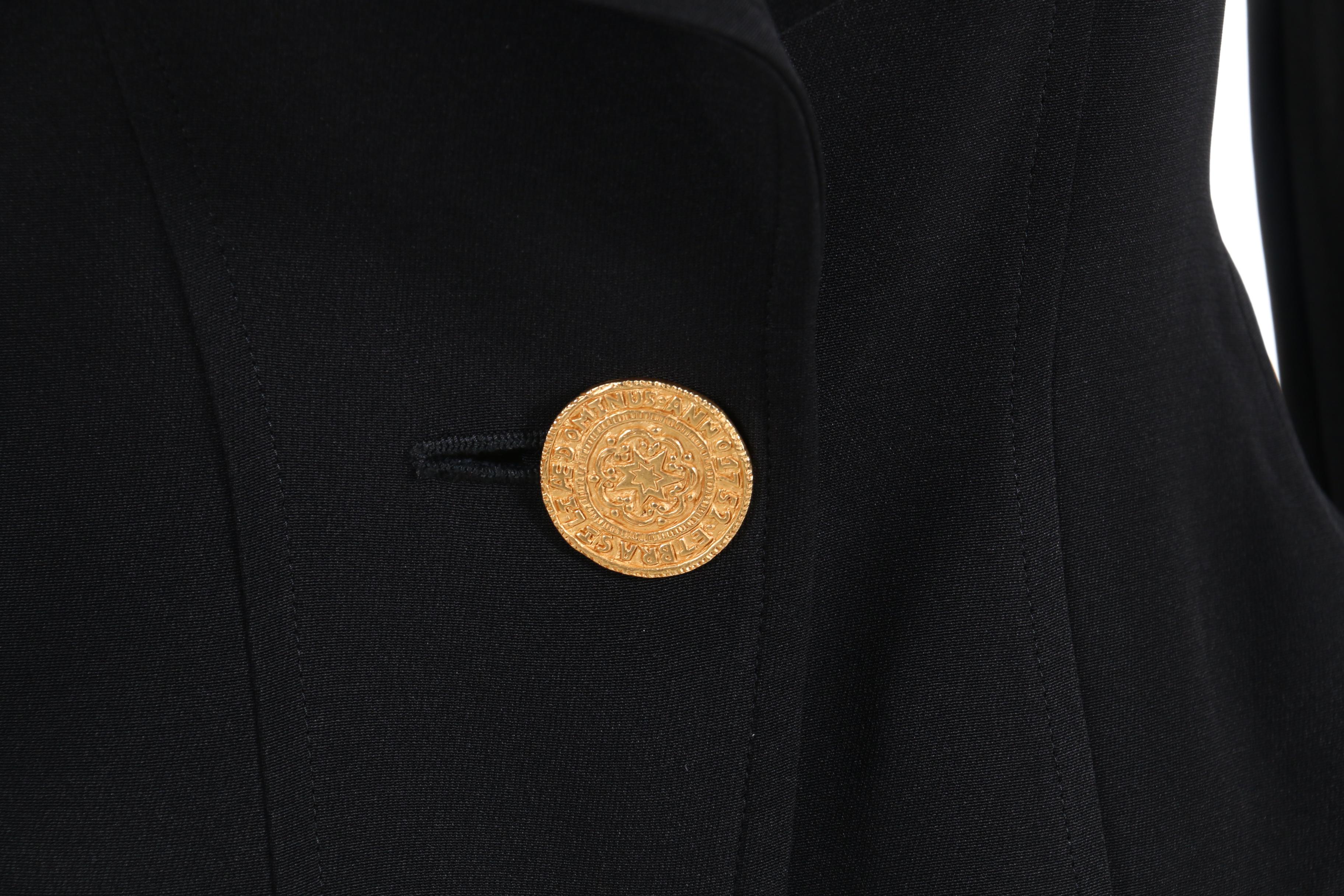Christian Lacroix of Paris Jacket with Faux Antique Coin Button, 1980s Vintage