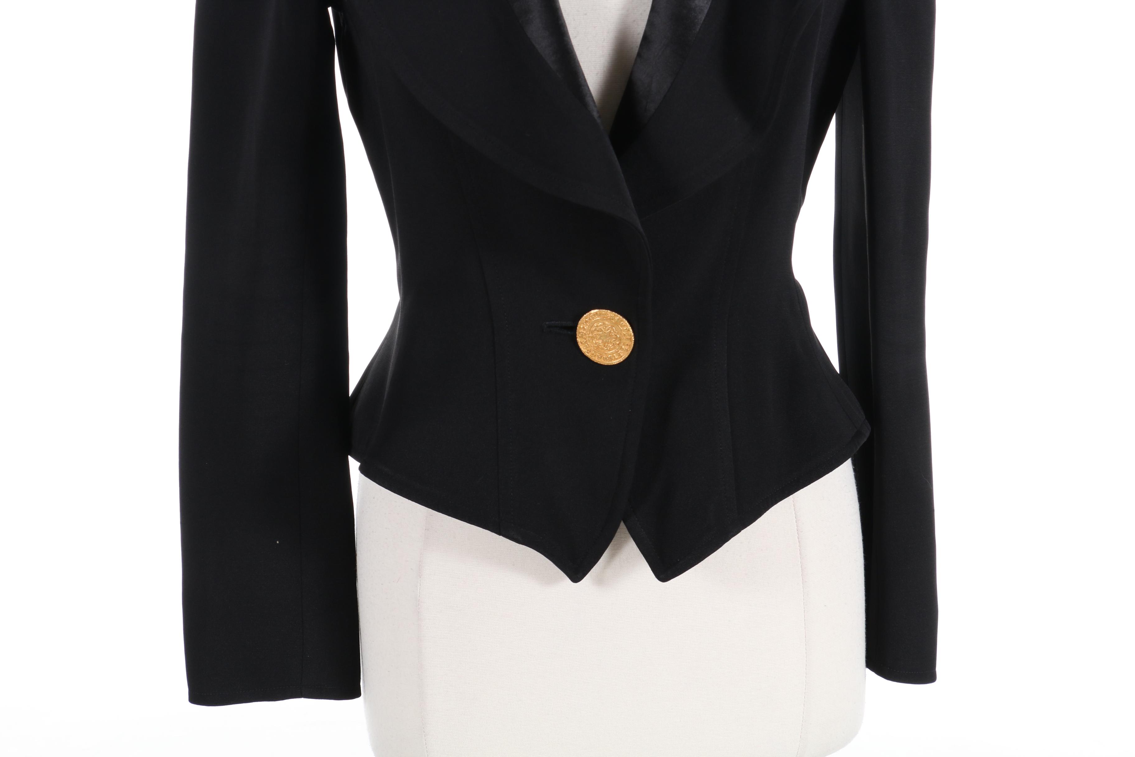 Christian Lacroix of Paris Jacket with Faux Antique Coin Button, 1980s Vintage