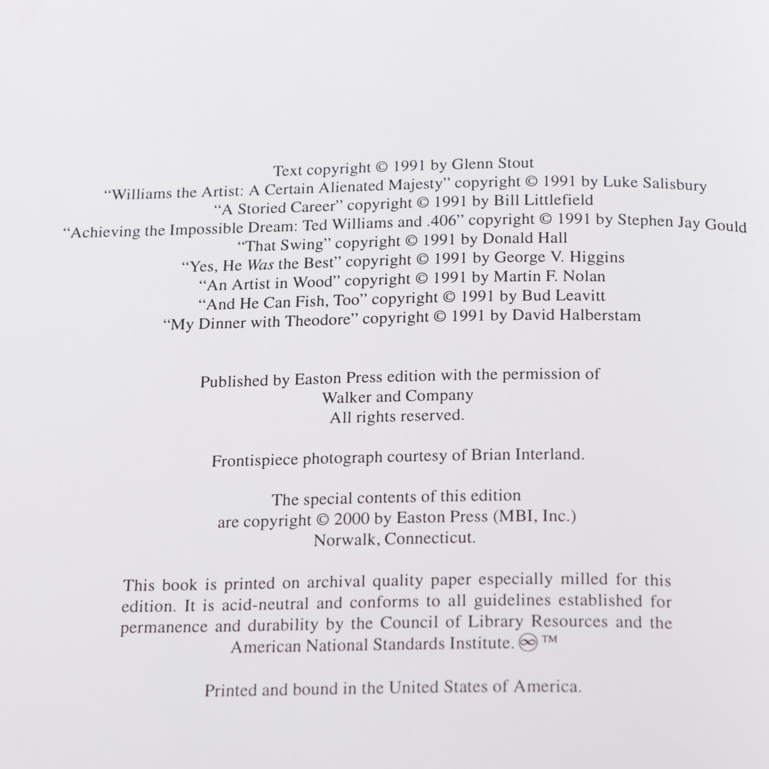 Easton Press Collector's Edition Leather Bound Baseball Books, 2000s