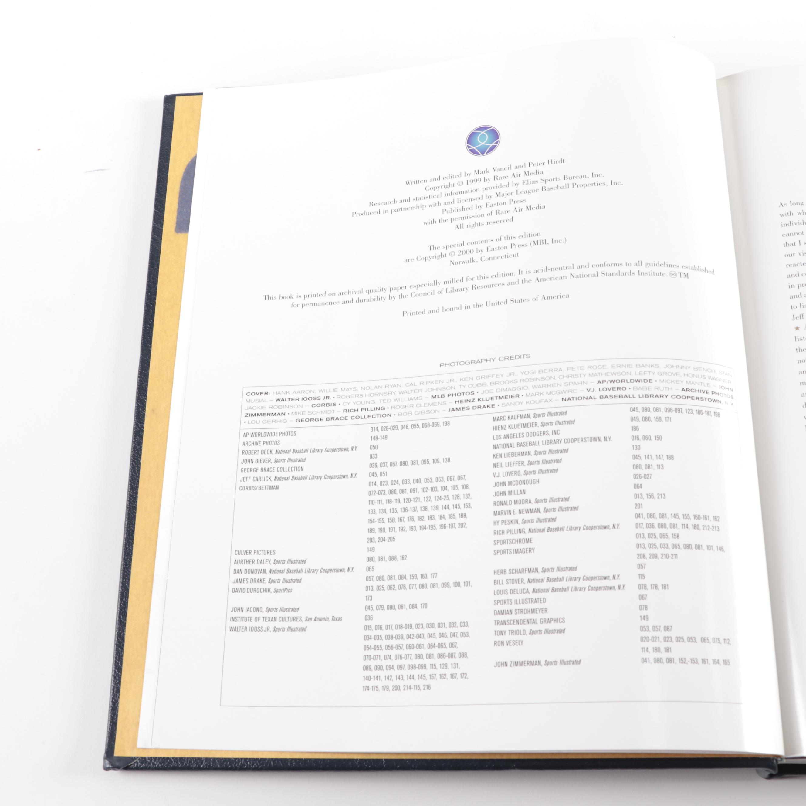 Easton Press Collector's Edition Leather Bound Baseball Books, 2000s