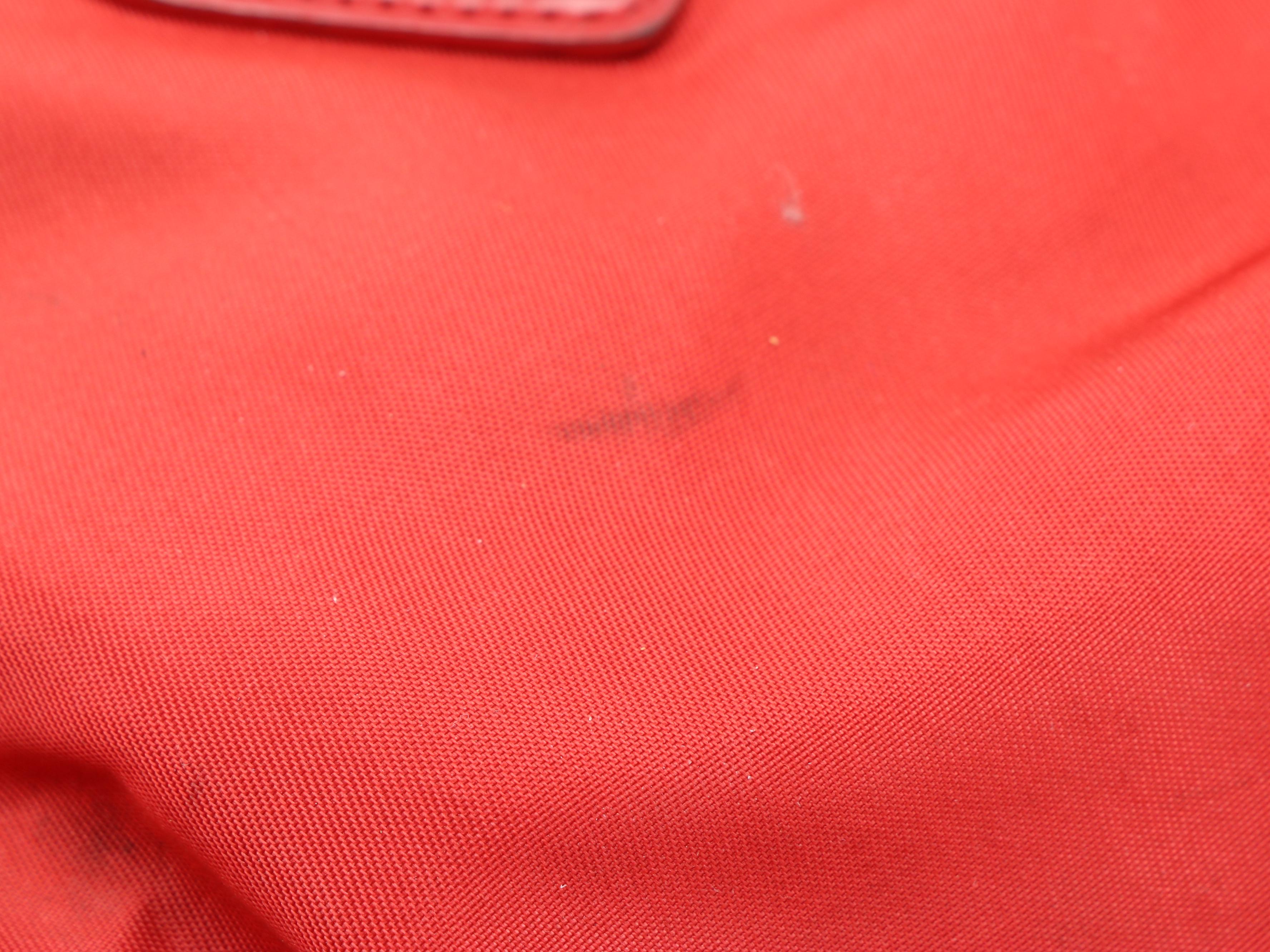 Prada Red Tessuto Nylon Backpack Purse