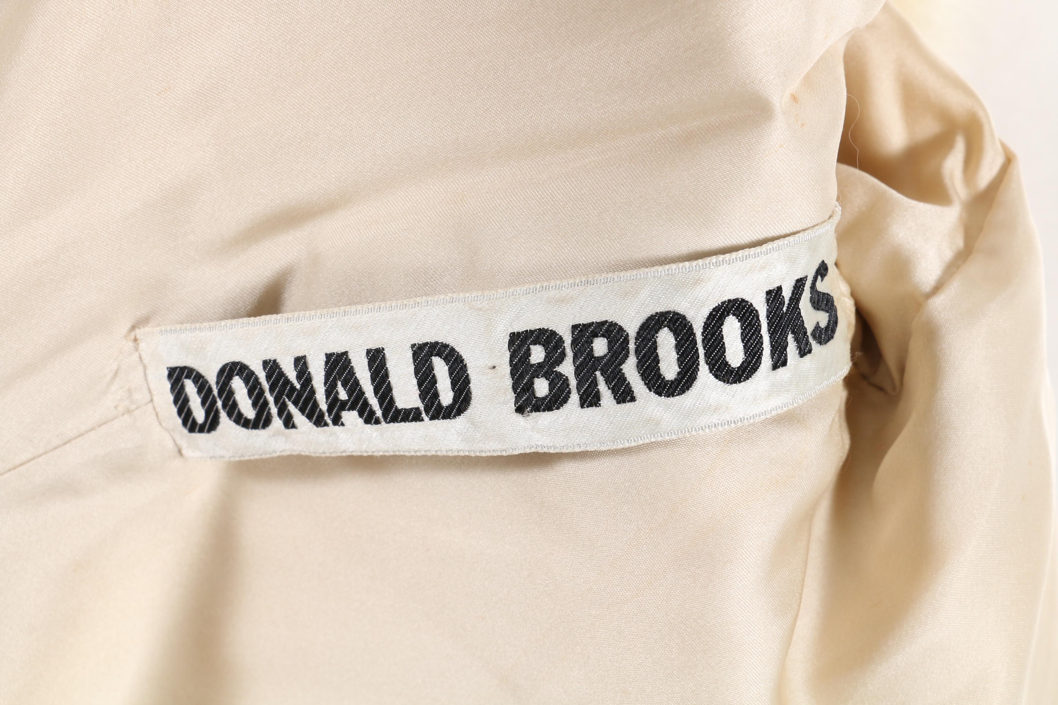 Donald Brooks Platinum Mink Fur Swing Coat with Wide Notched Collar