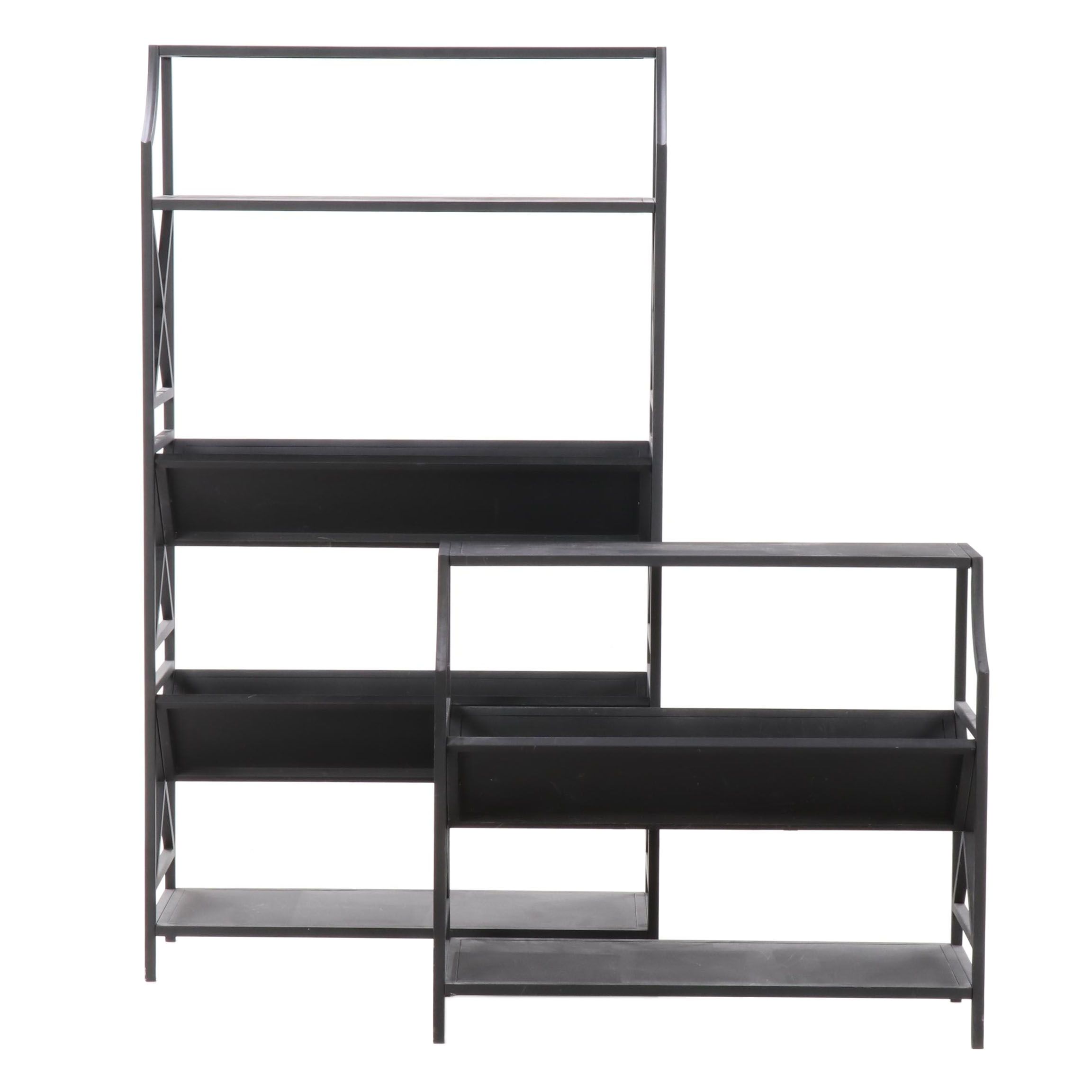 eHemco V-Shape Metal Bookcase/Magazine Rack Units