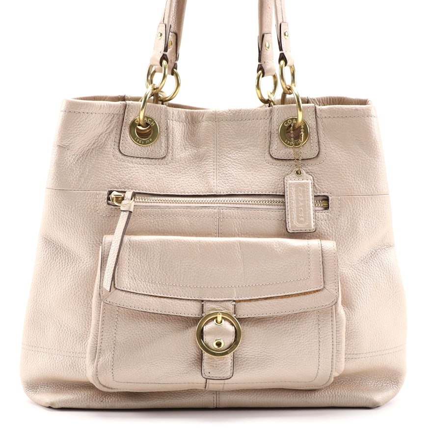 Coach Penelope Tote in Pearlescent Champagne Leather