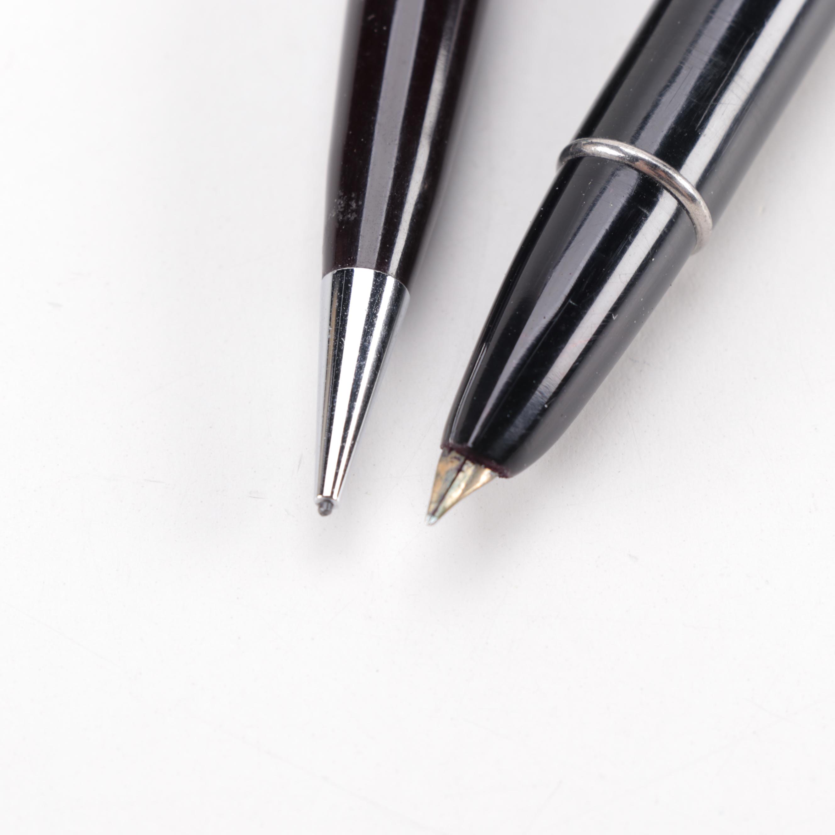 Waterman's Mechanical Pencil and Fountain Pen Set with Case and Ink Refills