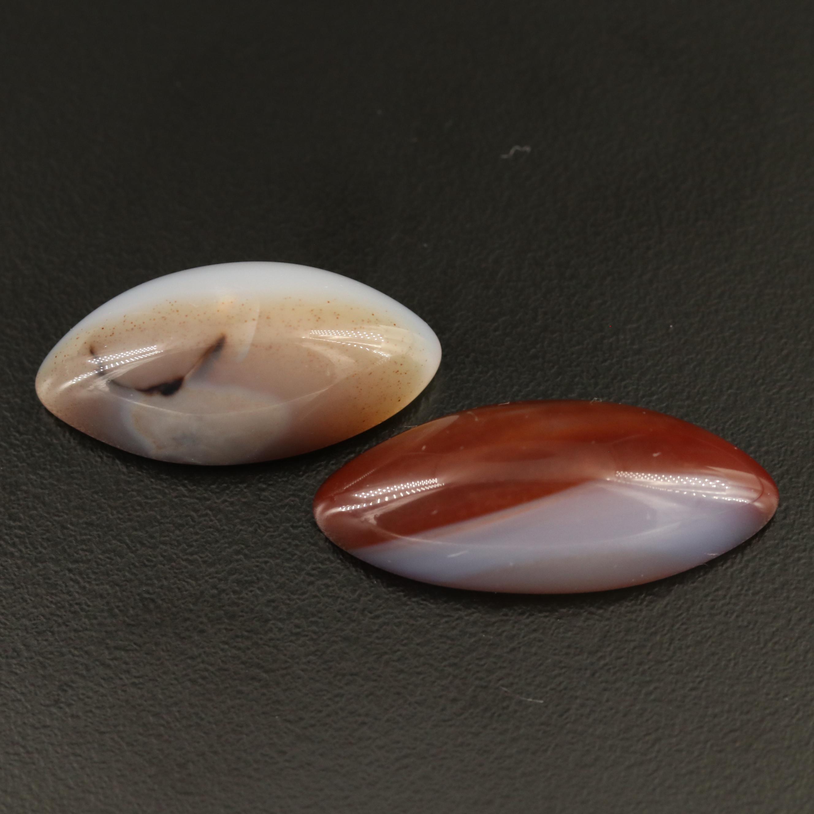 Loose Marquise Agate Cabochons