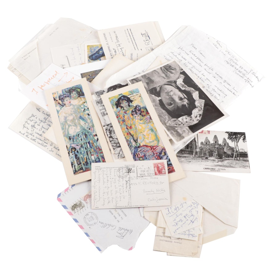 Artist Luigi Corbellini Vintage Prints, Personal Photos and Written Letter