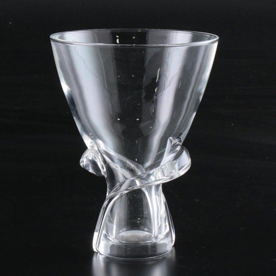 Steuben Art Glass "Spiral" Vase Designed by Donald Pollard, 1950s