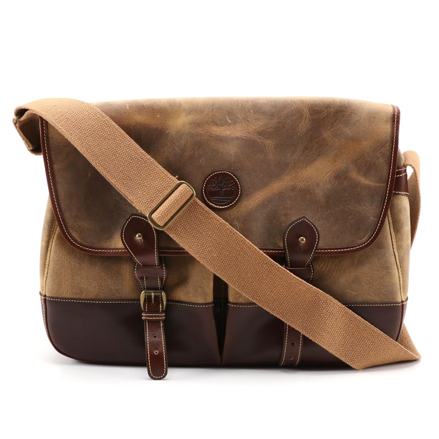 Timberland Leather Messenger Bag