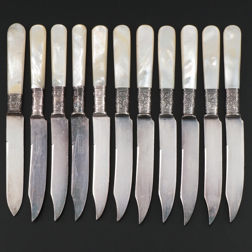 Landers, Frary & Clark and Universal Mother of Pearl Handled Fruit Knives