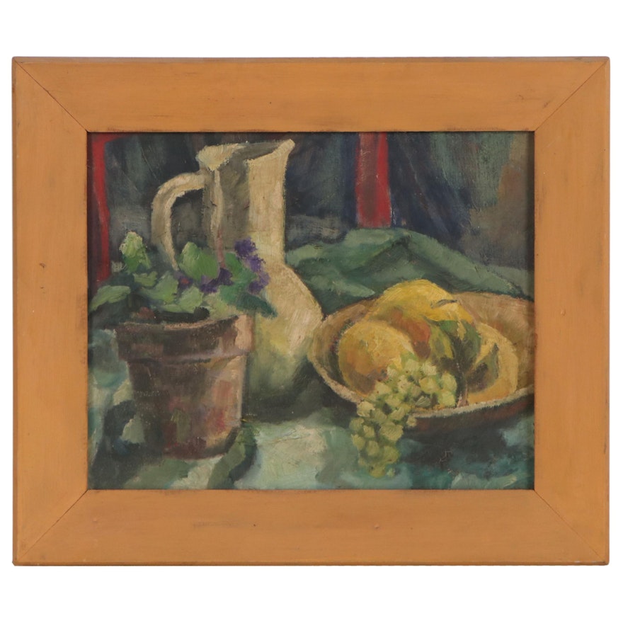 Still Life with Fruit Oil Painting, 1965