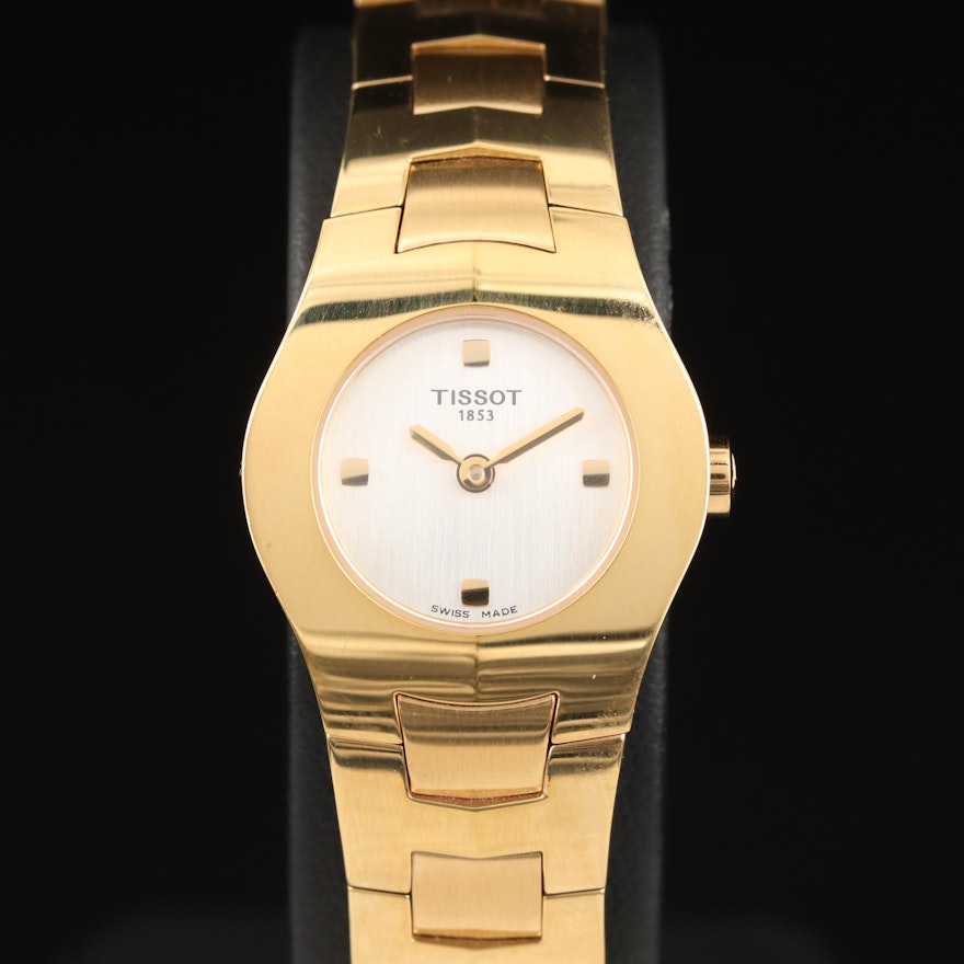 Tissot T- Round Gold PVD Stainless Steel Quartz Wristwatch