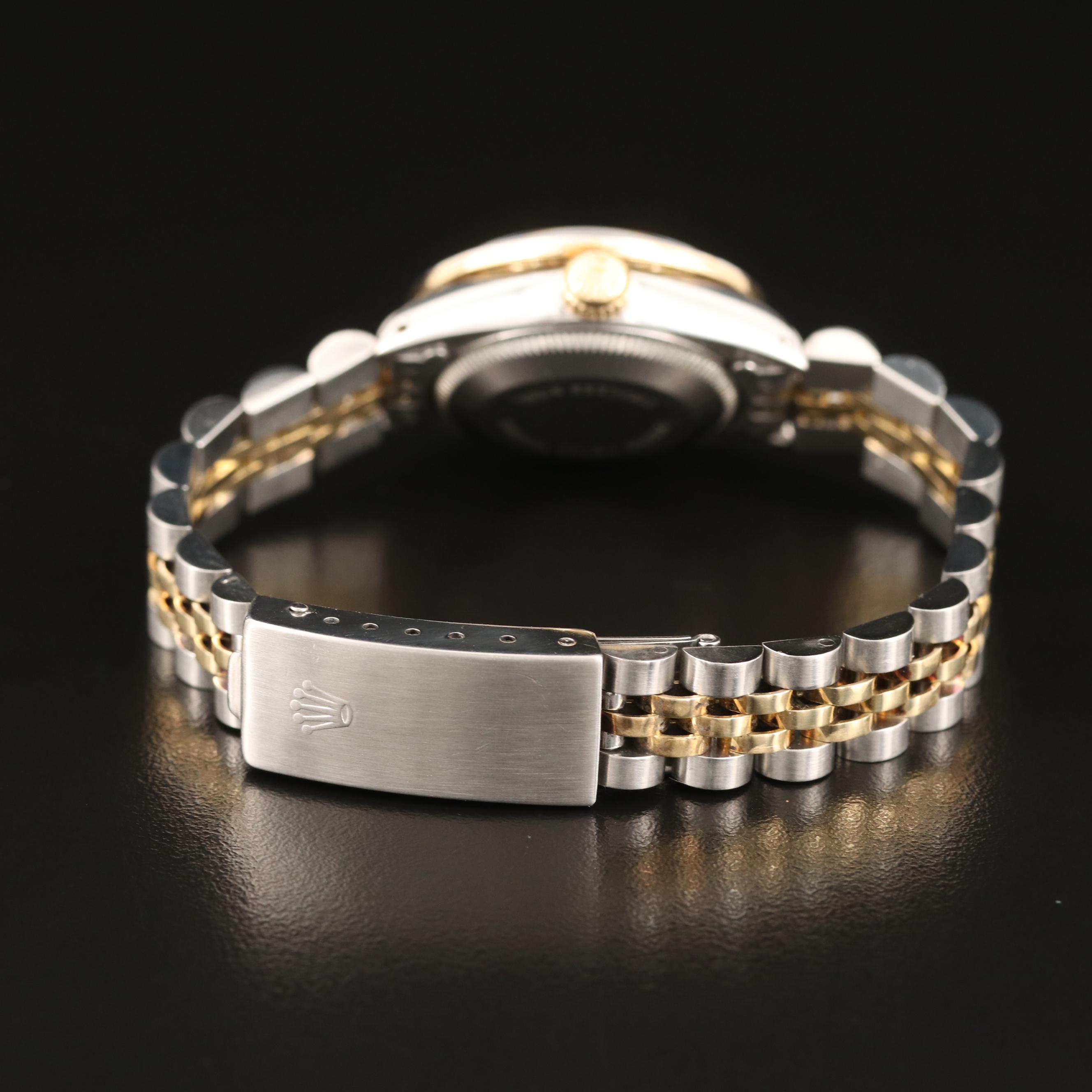 1981 Rolex 1.06 CTW Diamond Datejust 14K and Stainless Steel Watch