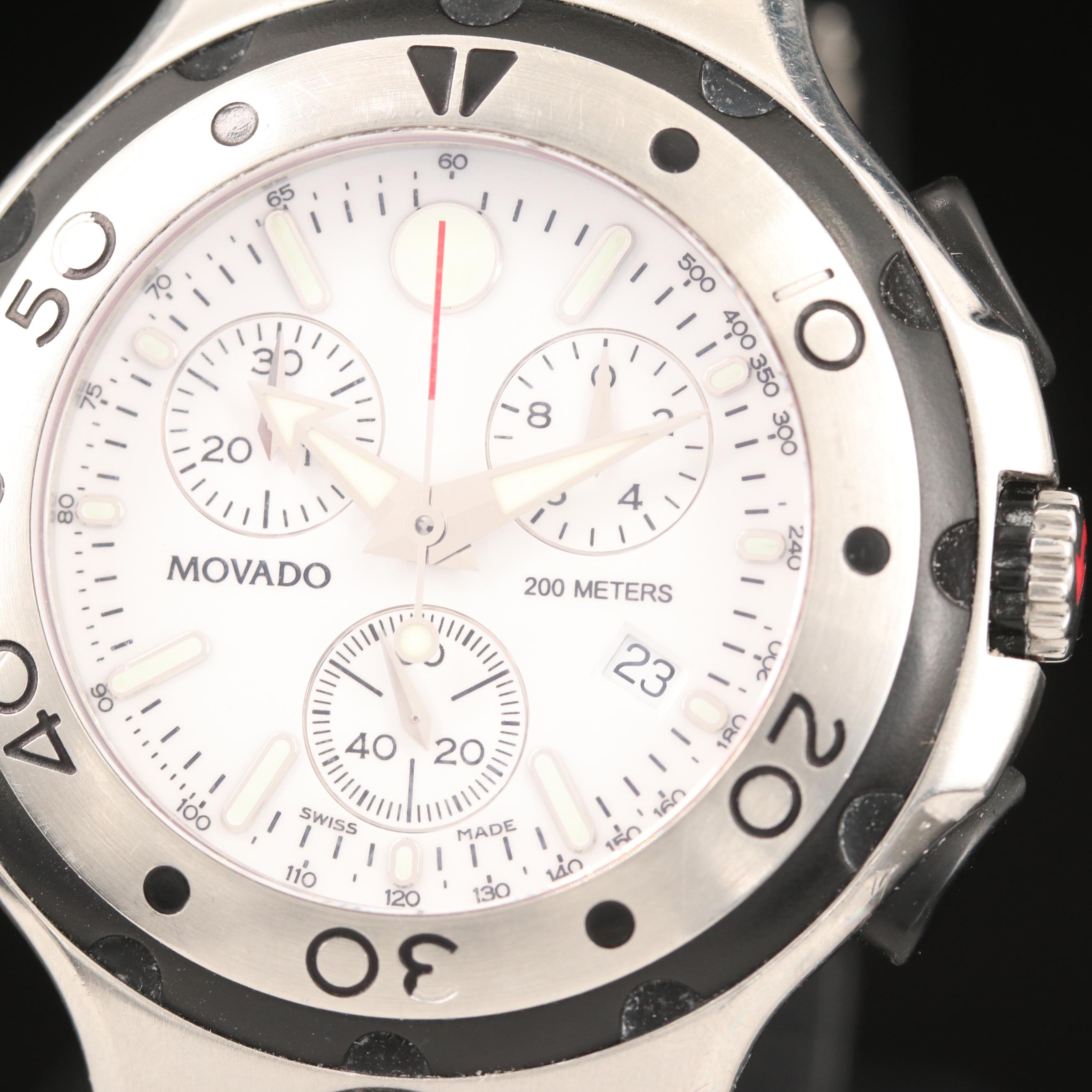 Movado Series 800 Chronograph Stainless Steel Quartz Watch