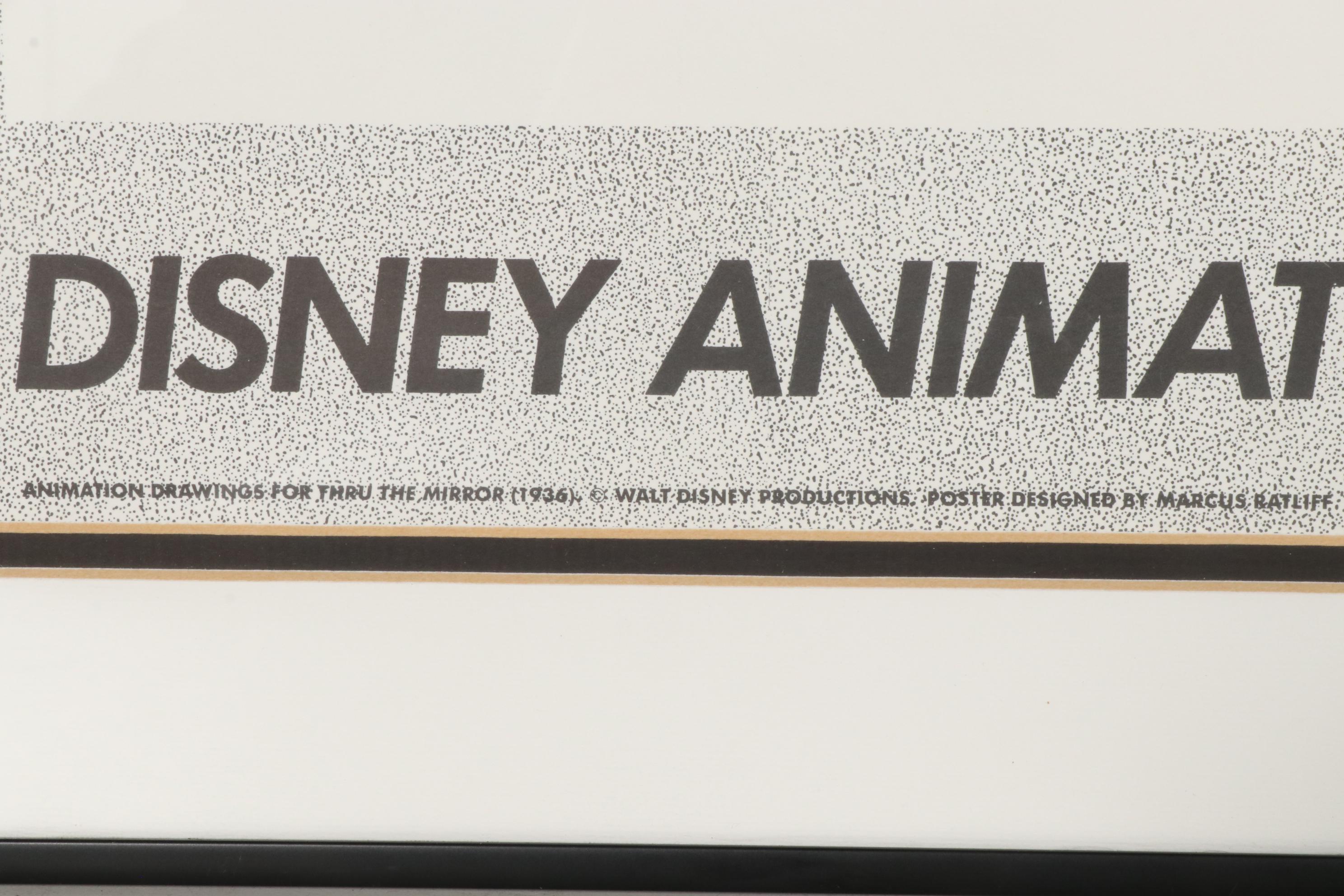 Offset Lithograph Exhibition Poster for "Disney Animations and Animators"