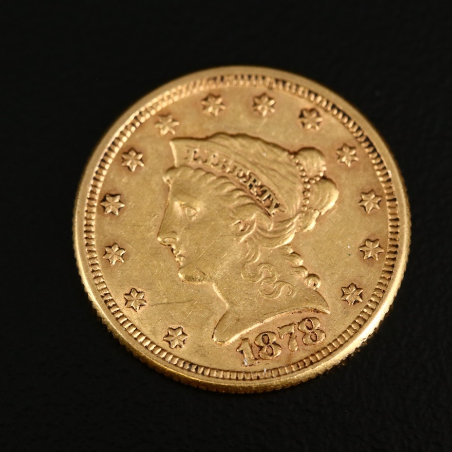 1878 Liberty Head $2.50 Gold Quarter Eagle Coin