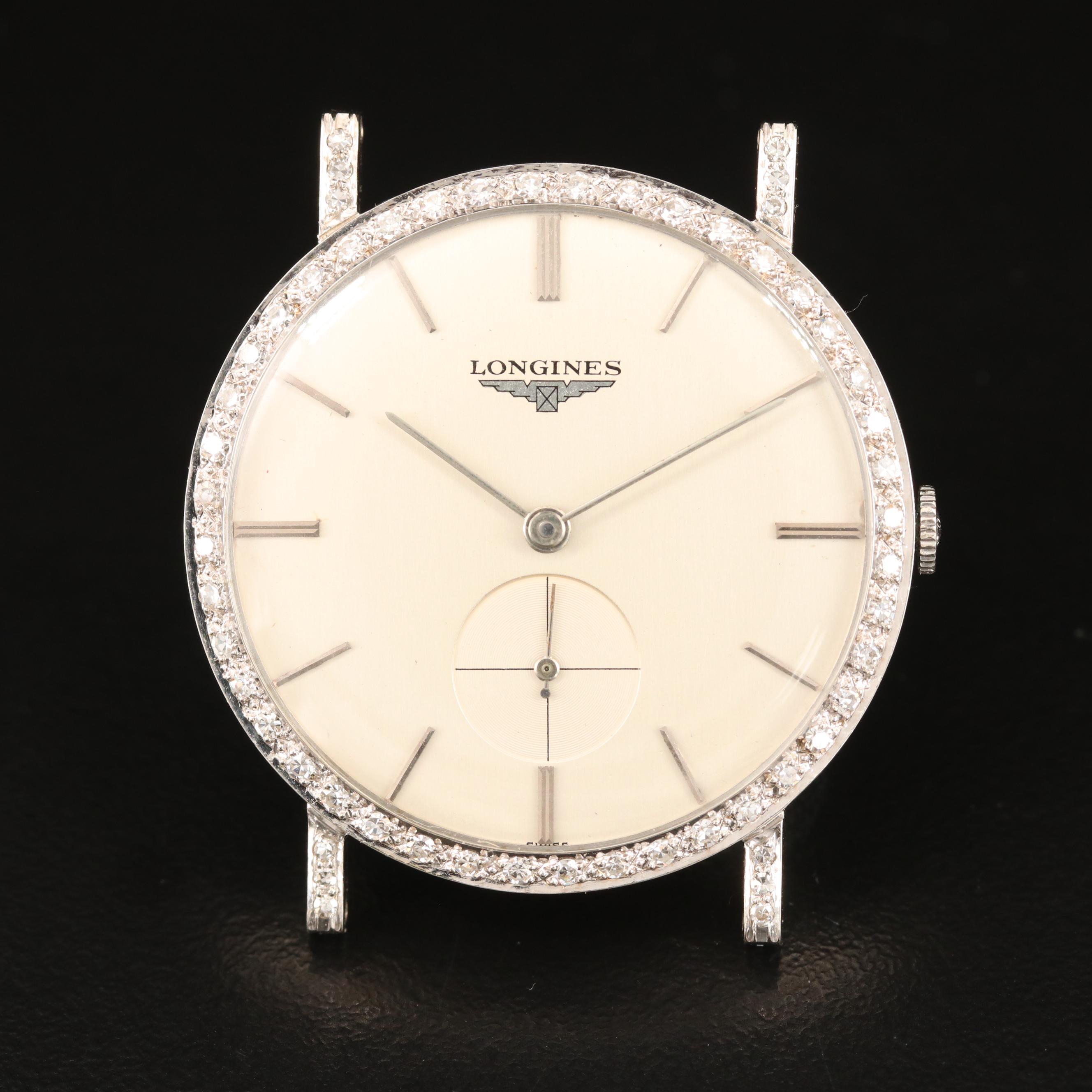 18K and Diamonds Longines Watch, Circa 1956