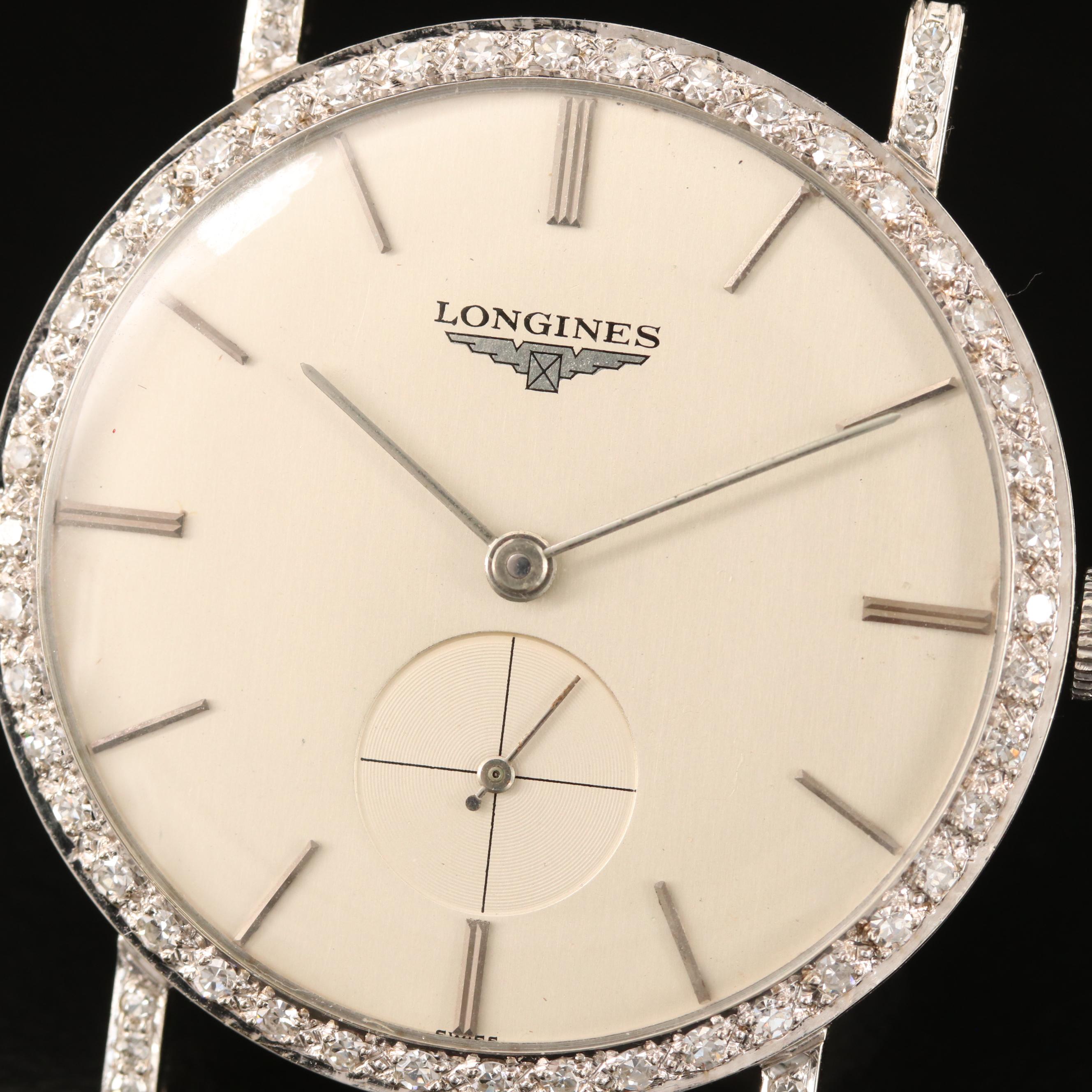18K and Diamonds Longines Watch, Circa 1956