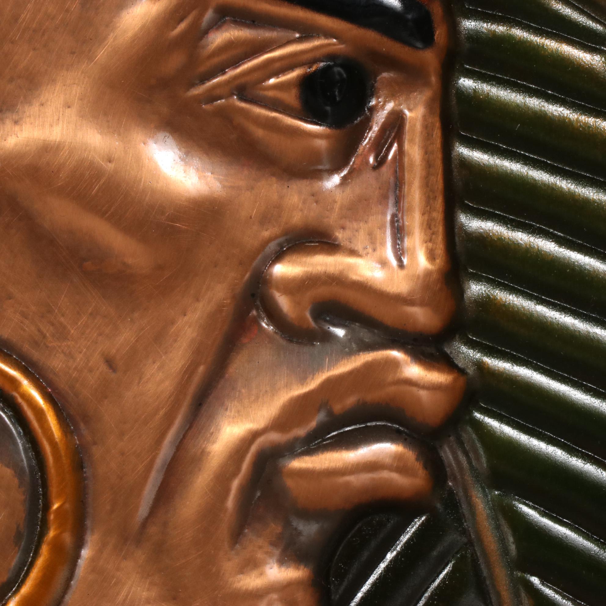 Wanda Irwin Tooled Copper Relief Portraits of Native People, Late 20th Century