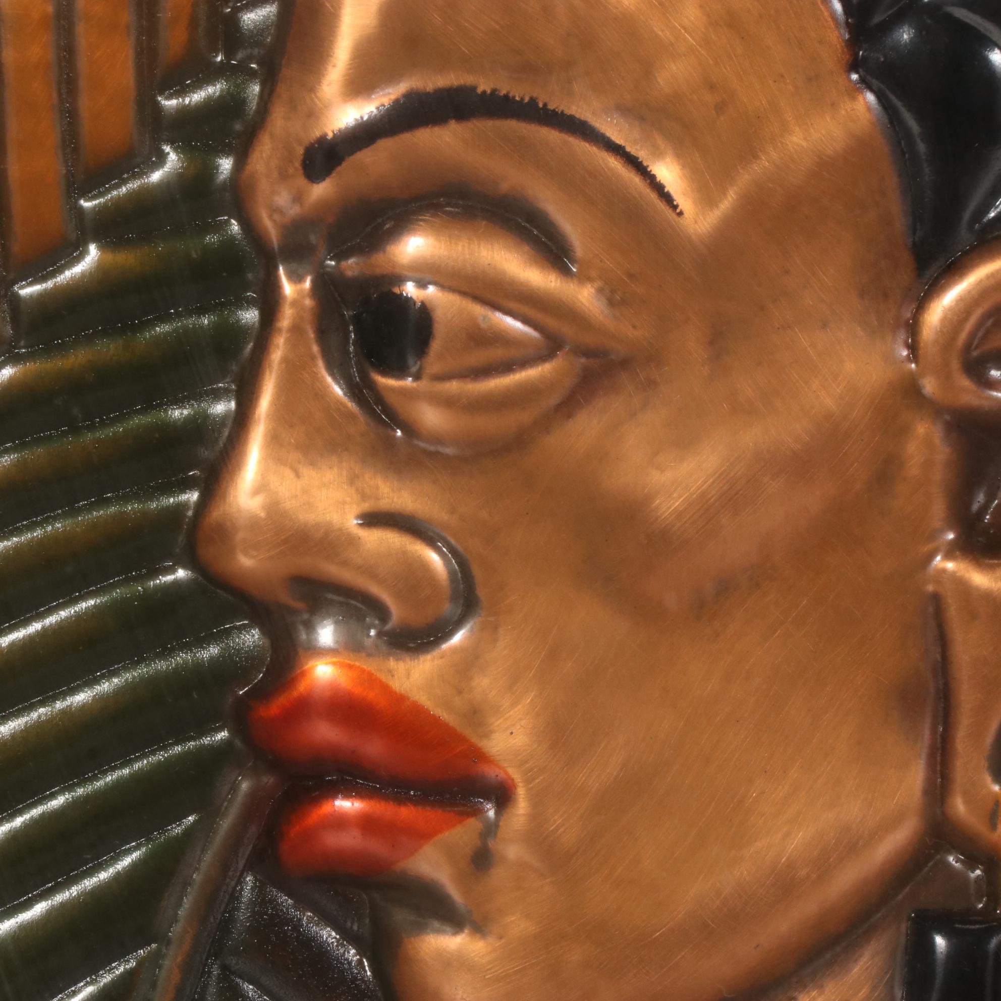 Wanda Irwin Tooled Copper Relief Portraits of Native People, Late 20th Century