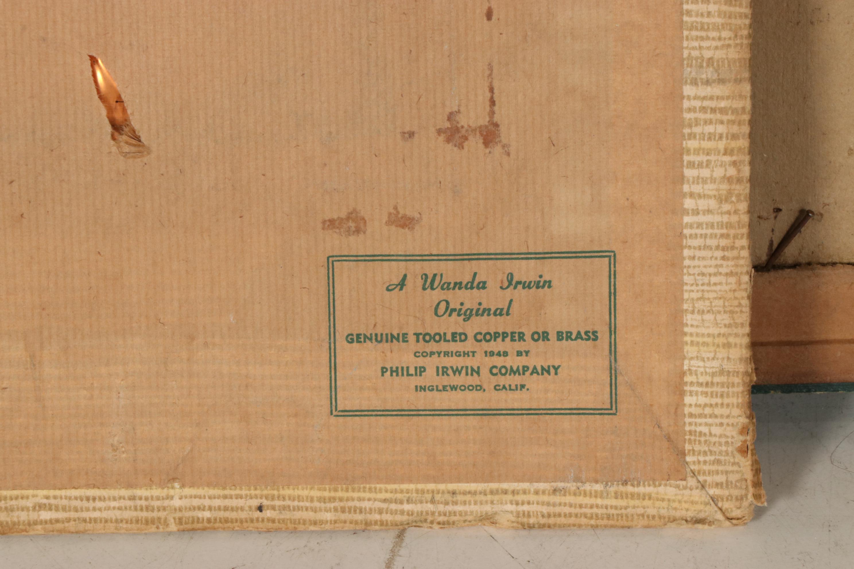 Wanda Irwin Tooled Copper Relief Portraits of Native People, Late 20th Century