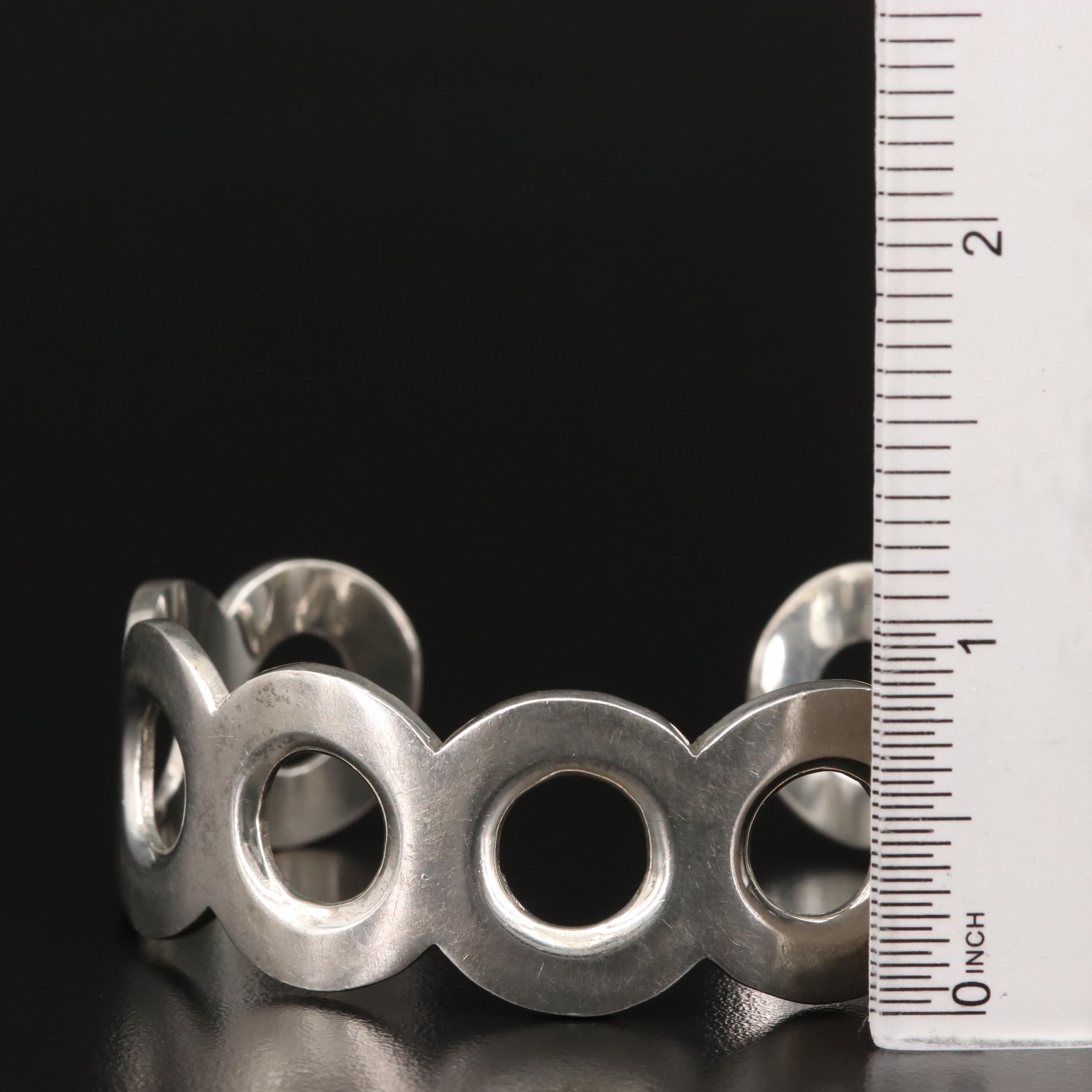 Sterling Silver Open Circle Cuff Bracelet