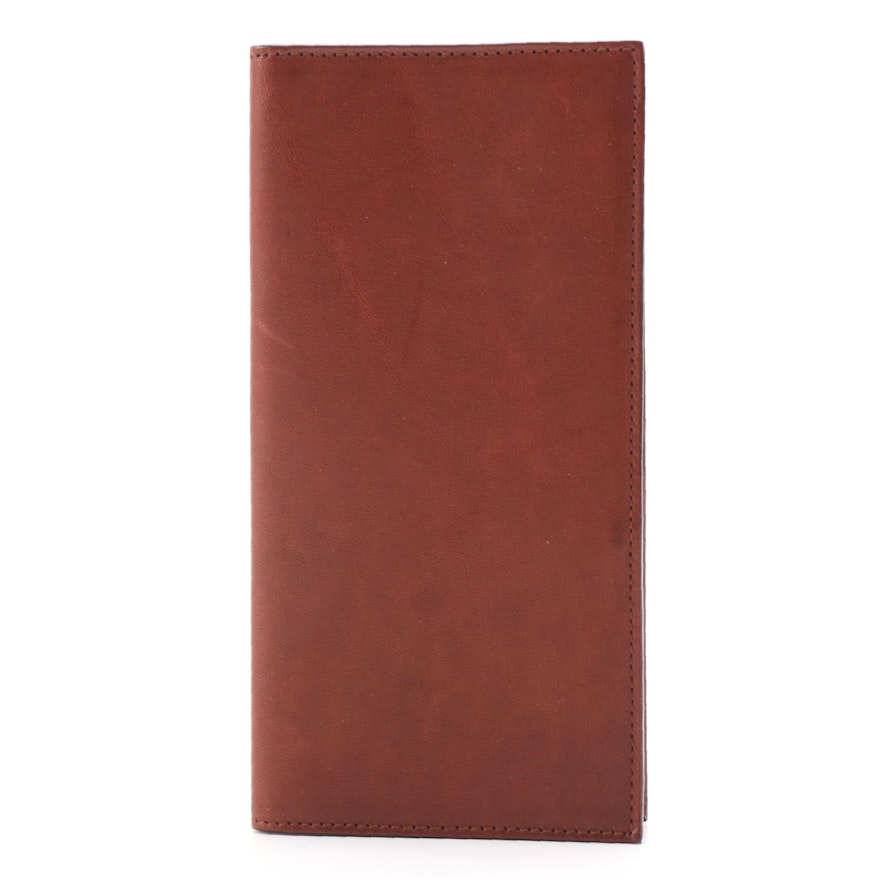 Schlesinger Whiskey Brown Leather Long Wallet with Box