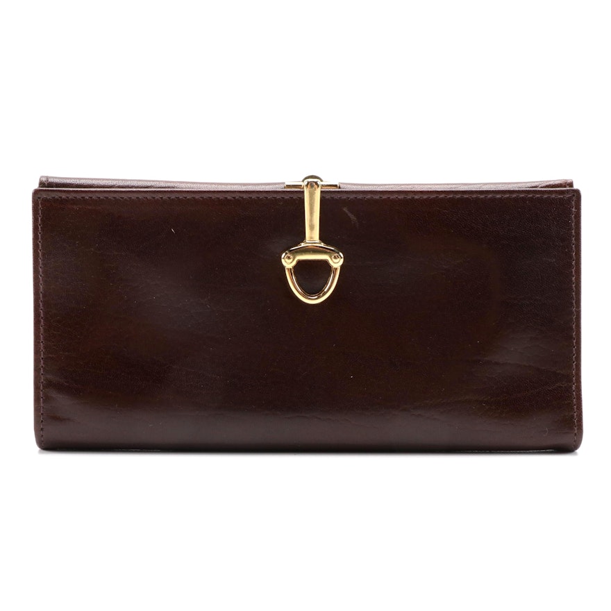 Lederer Brown Leather Wallet with Original Box, Vintage