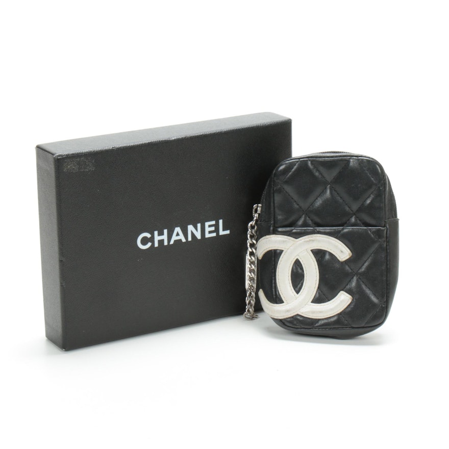 Chanel CC Cigarette Case in Quilted Lambskin Leather