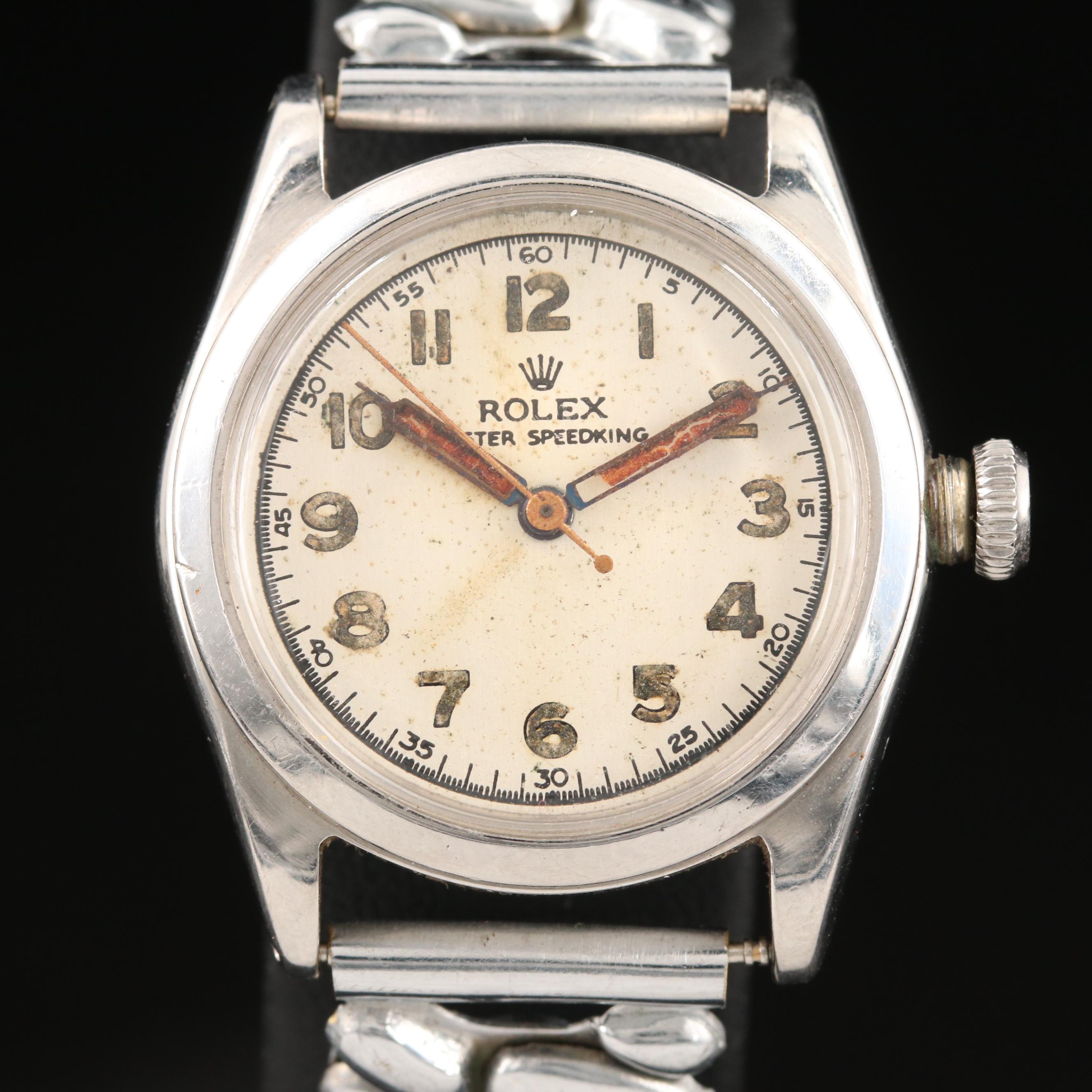 1946 Rolex Oyster SpeedKing Stainless Steel Stem Wind Watch
