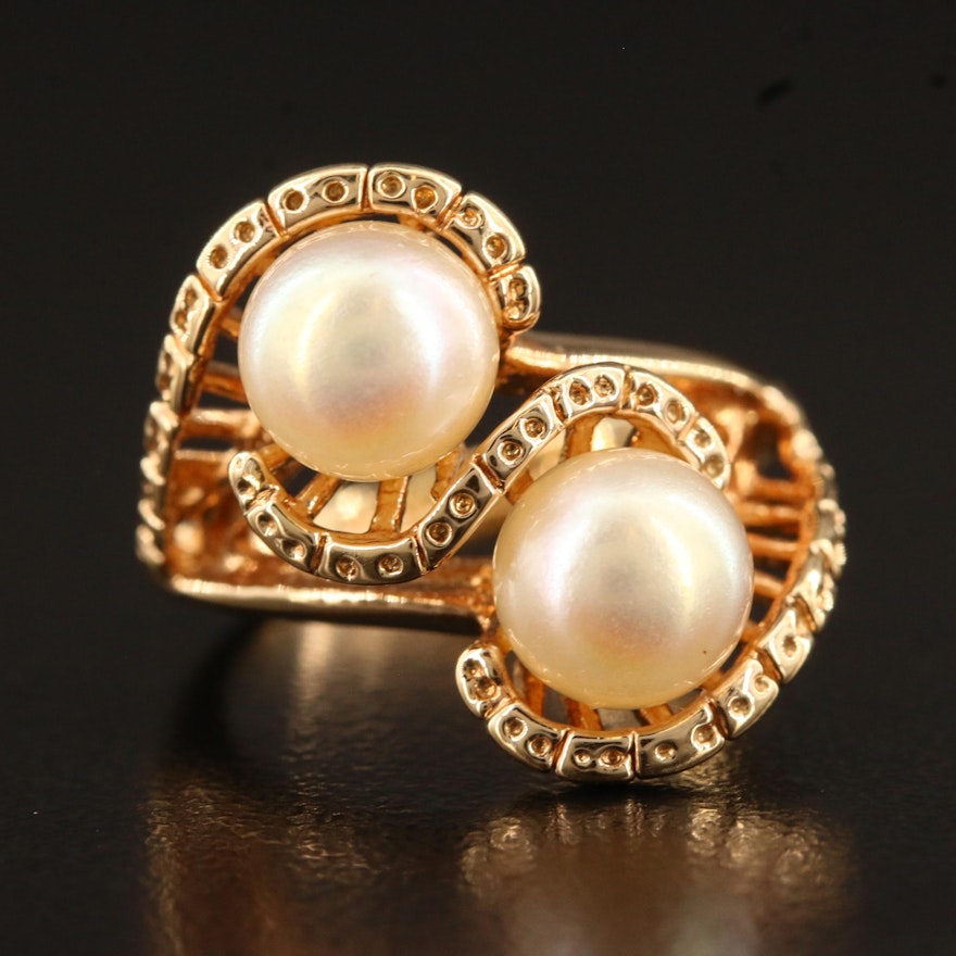 Imitation Pearl Bypass Ring