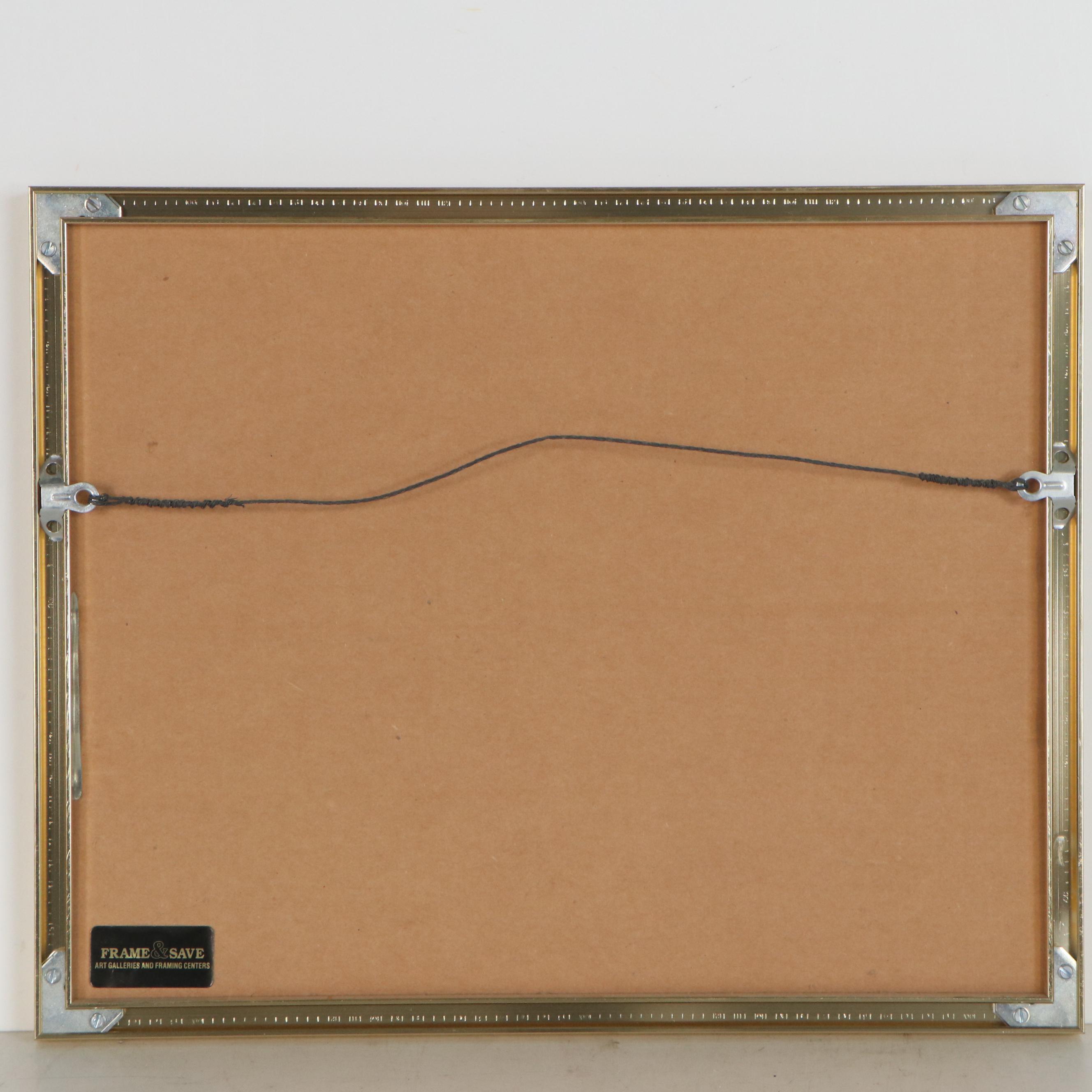 Offset Lithograph after Marius Girard "Paris, Notre Dame et les Bouquinistes"