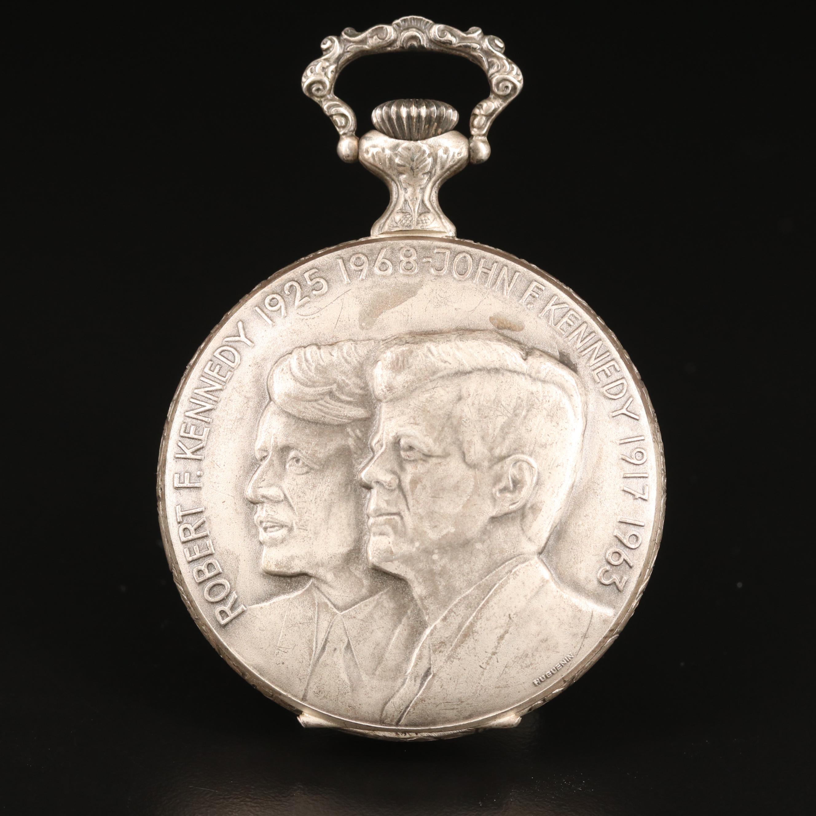 Vintage Arnex Robert F. & John F. Kennedy Commemorative Pocket Watch