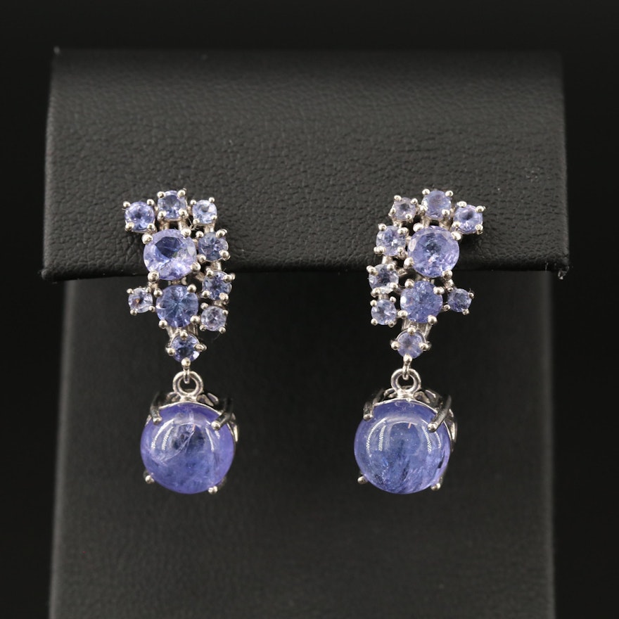 Sterling Tanzanite Dangle Earrings