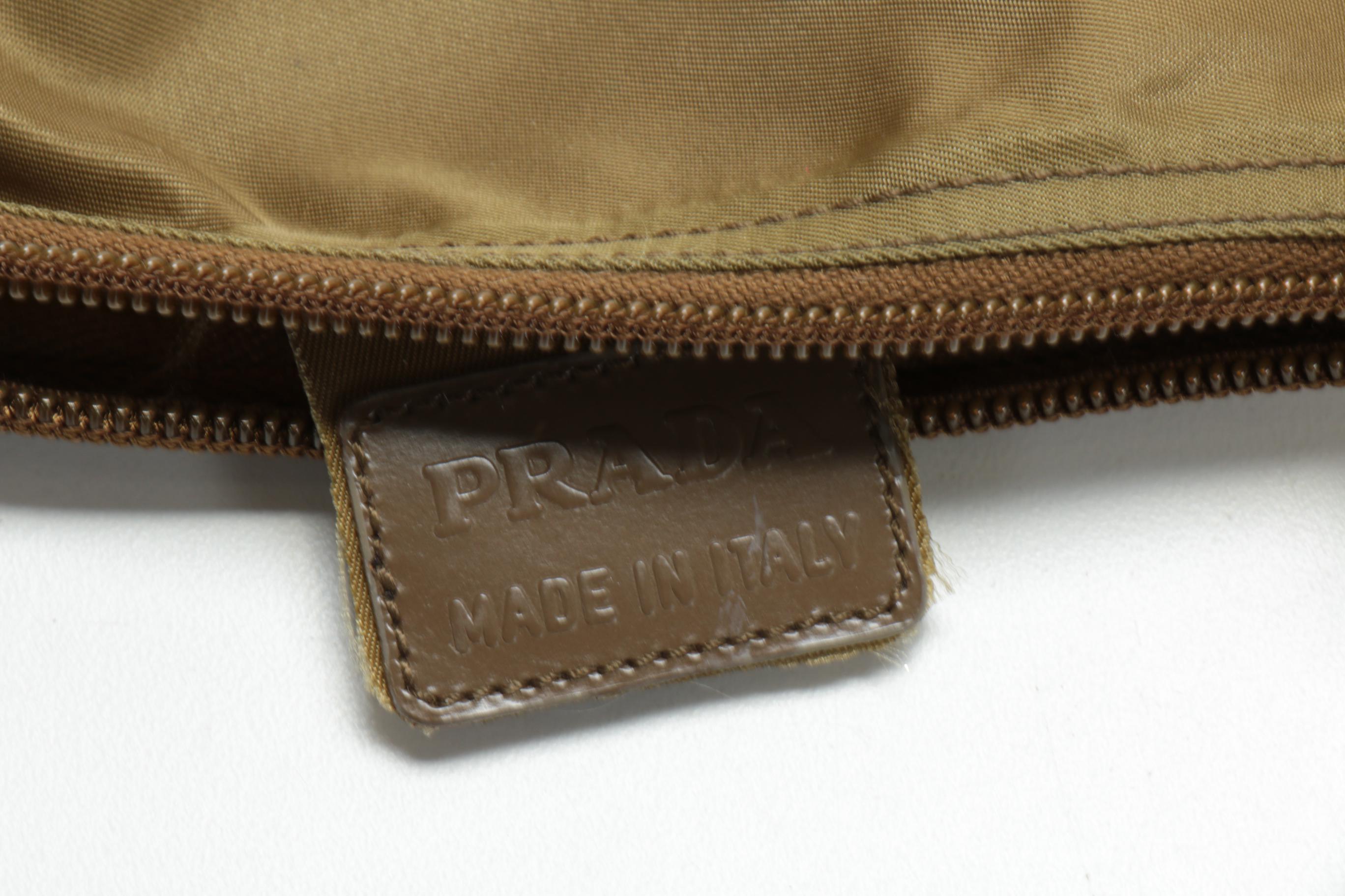 Prada Zip Pouch in Olive Tessuto Nylon