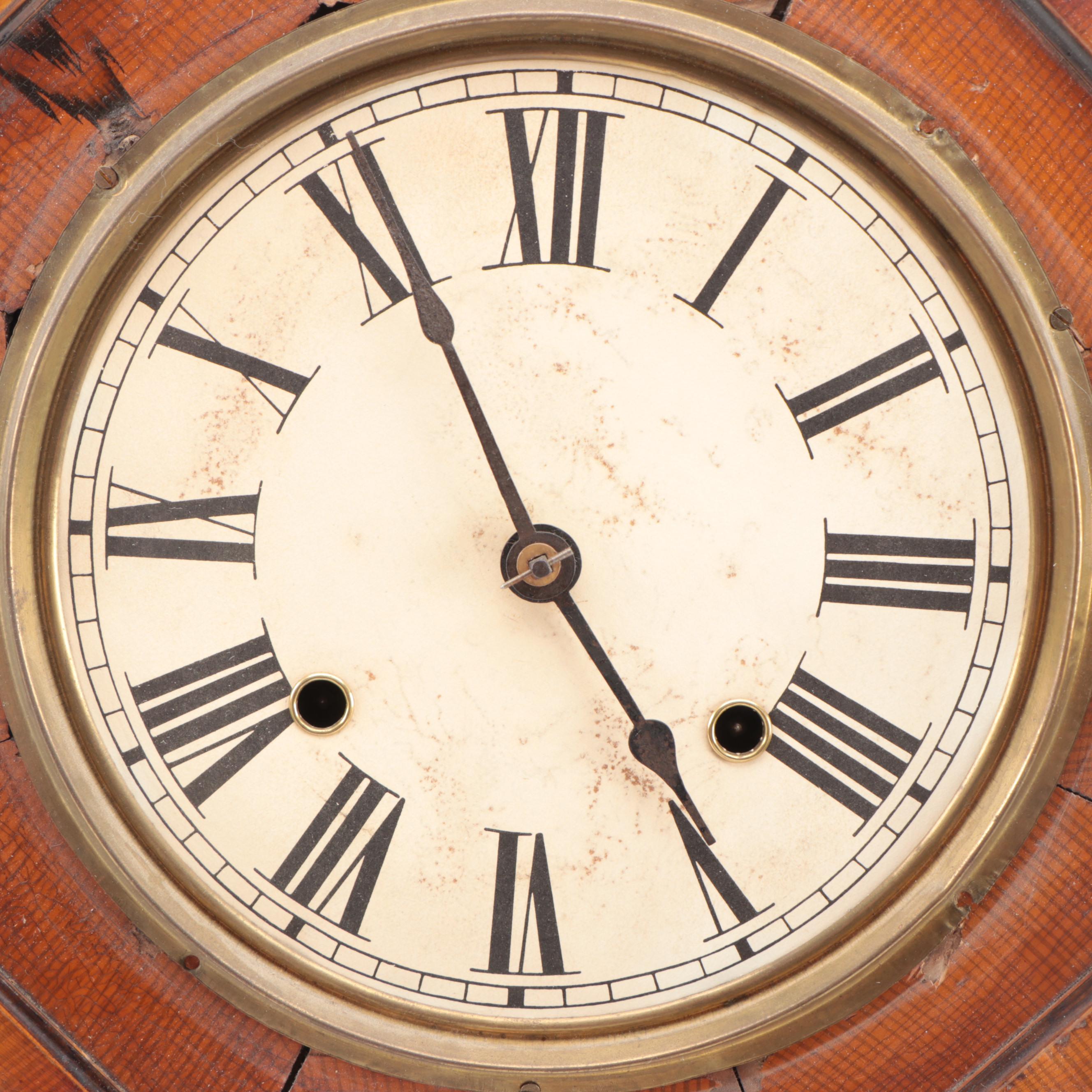 Seikosha Japanese 8 Day Wood Wall Clock, Early 20th Century