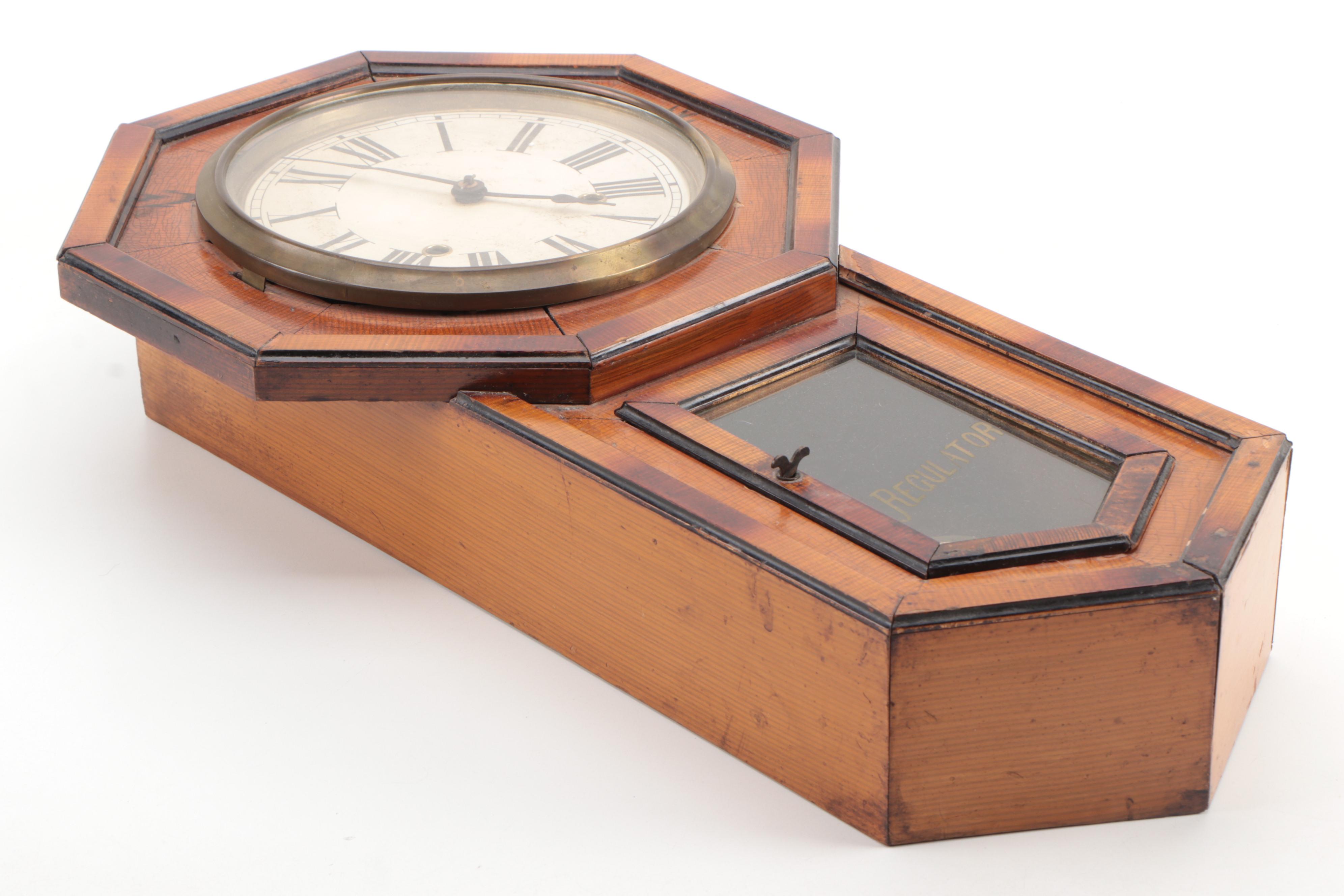 Seikosha Japanese 8 Day Wood Wall Clock, Early 20th Century