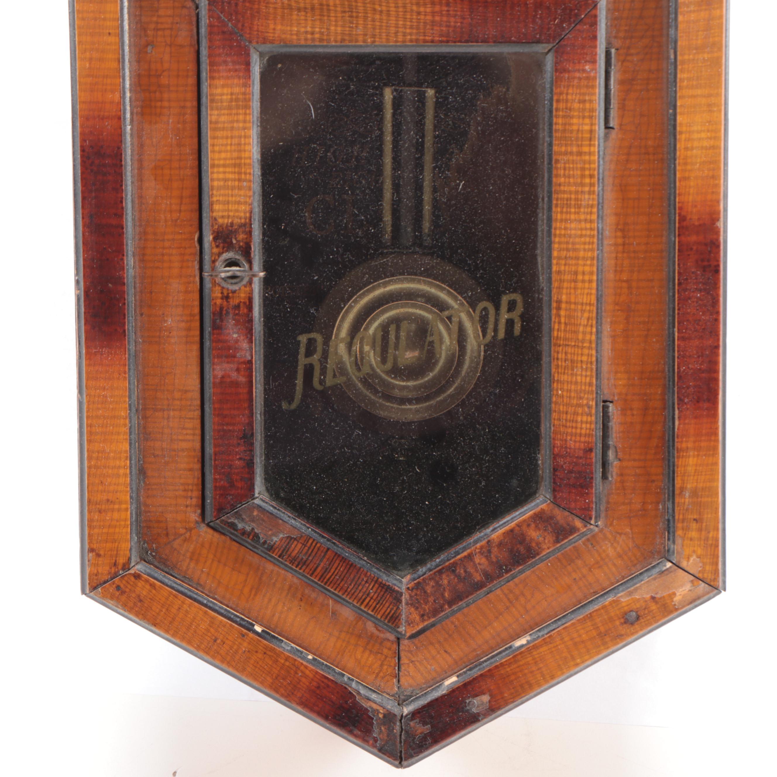 Seikosha Japanese 8 Day Wood Wall Clock, Early 20th Century