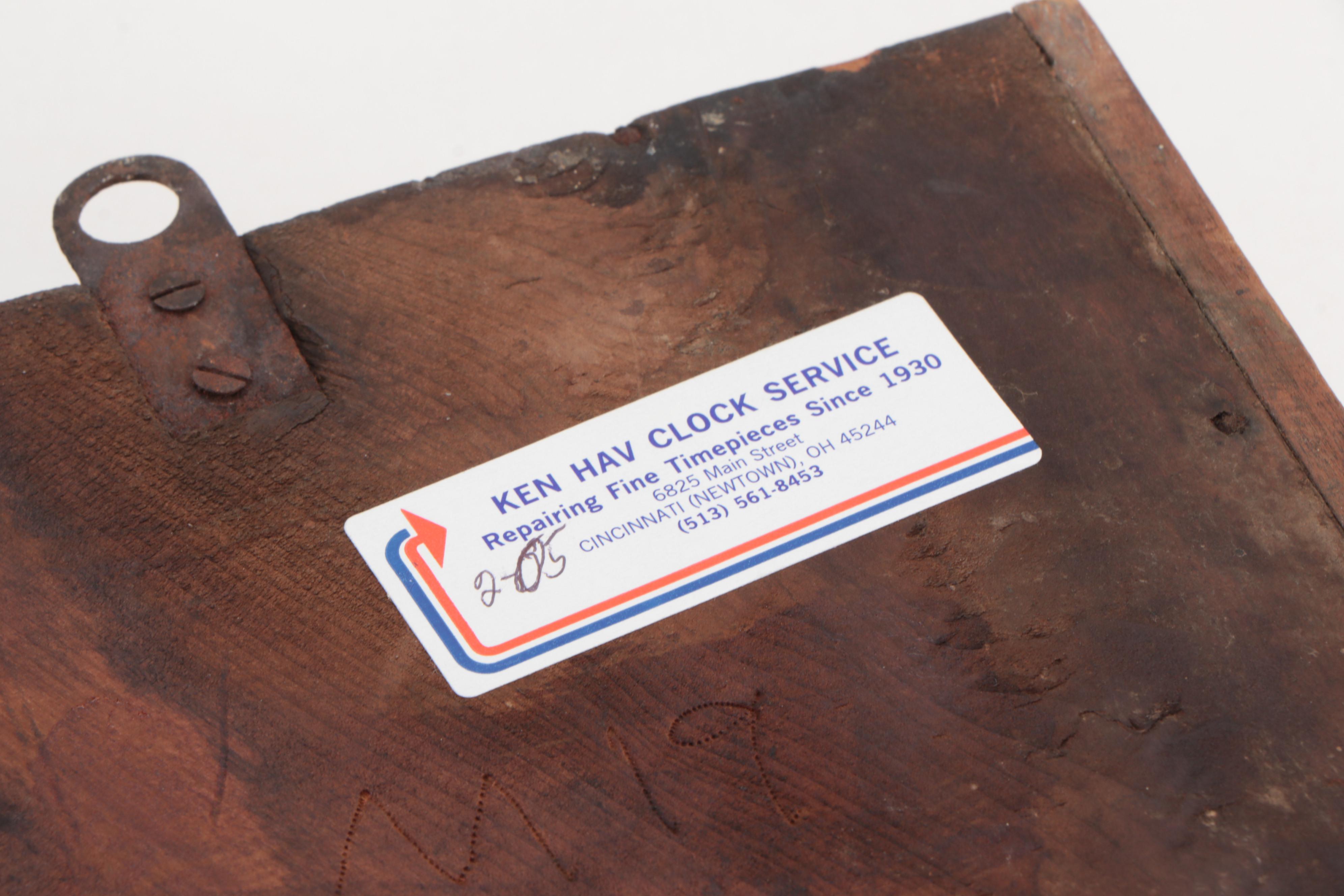 Seikosha Japanese 8 Day Wood Wall Clock, Early 20th Century