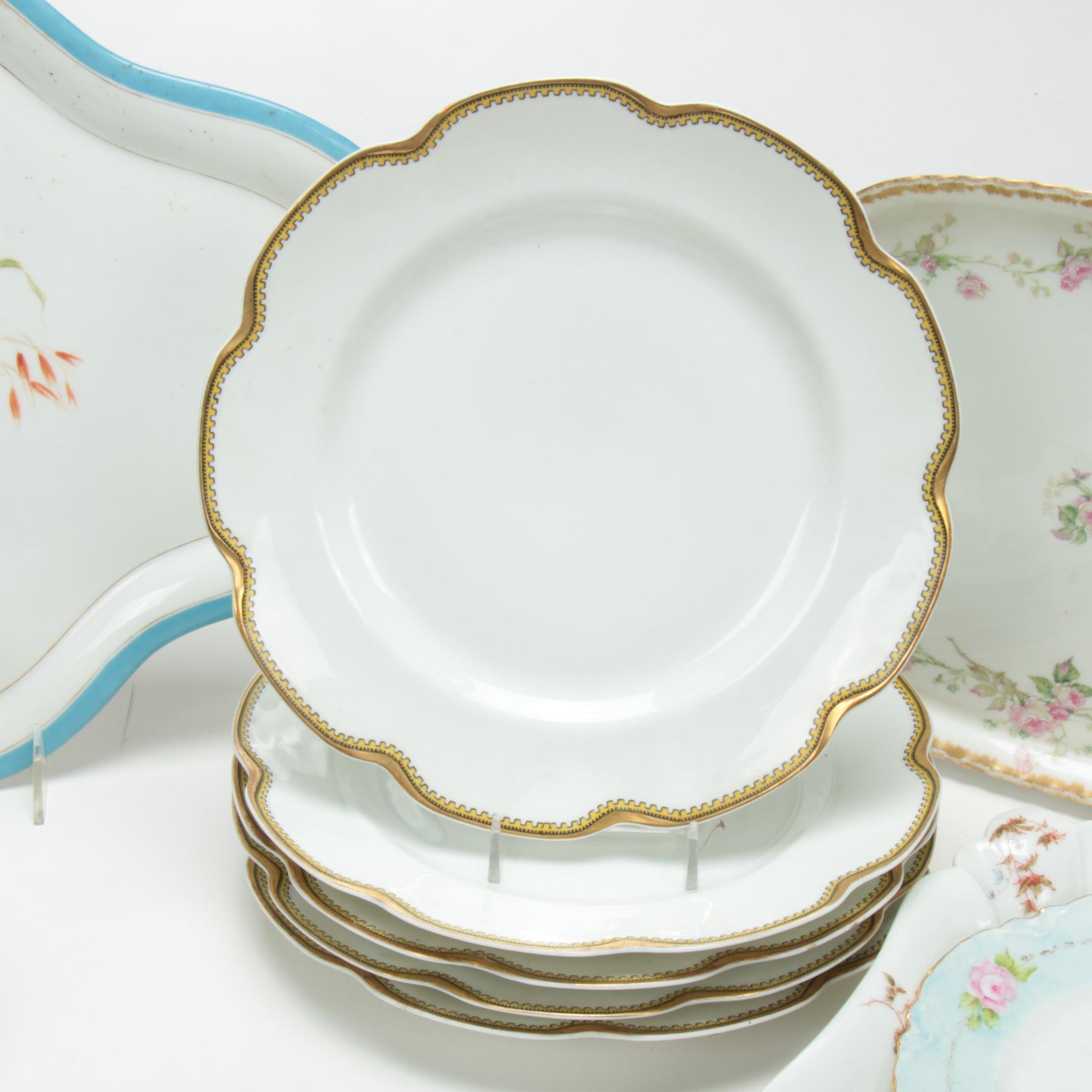 Haviland & Co. Limoges Floral Porcelain Dinner and Serveware