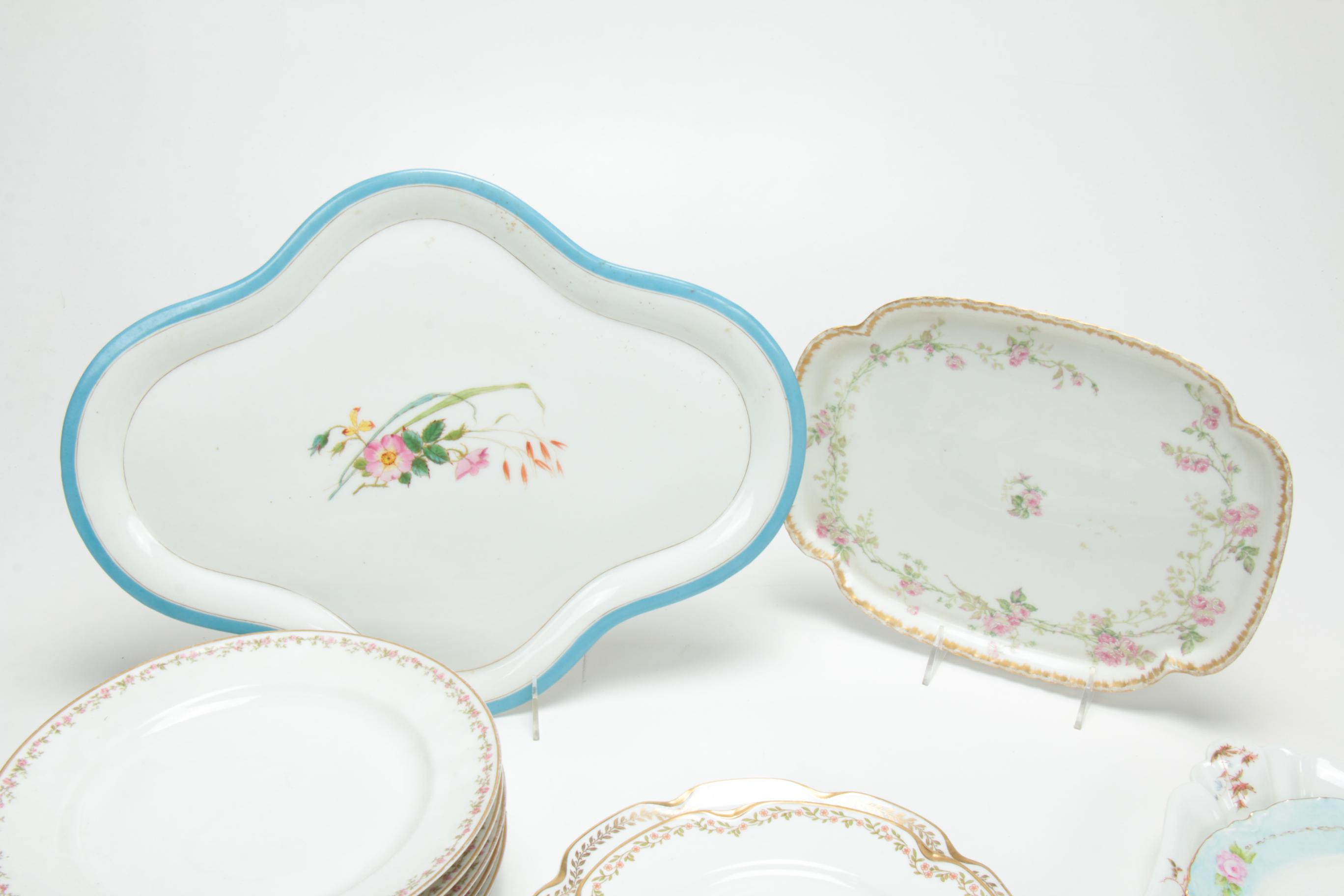 Haviland & Co. Limoges Floral Porcelain Dinner and Serveware